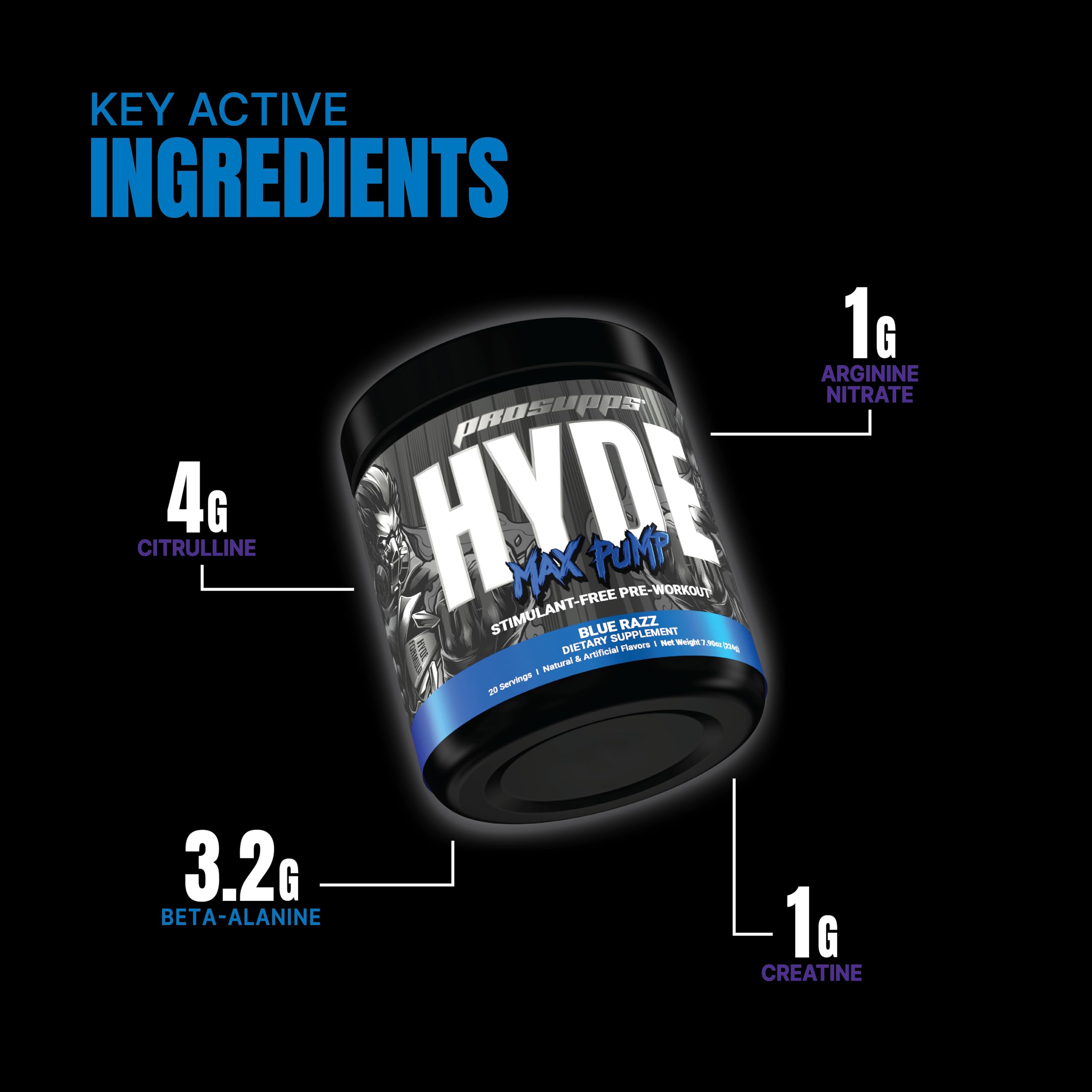 PROSUPPS Hyde Max Pump Pre Workout for Men and Women - Nitric Oxide Supplement PROSUPPS buy supplements canada