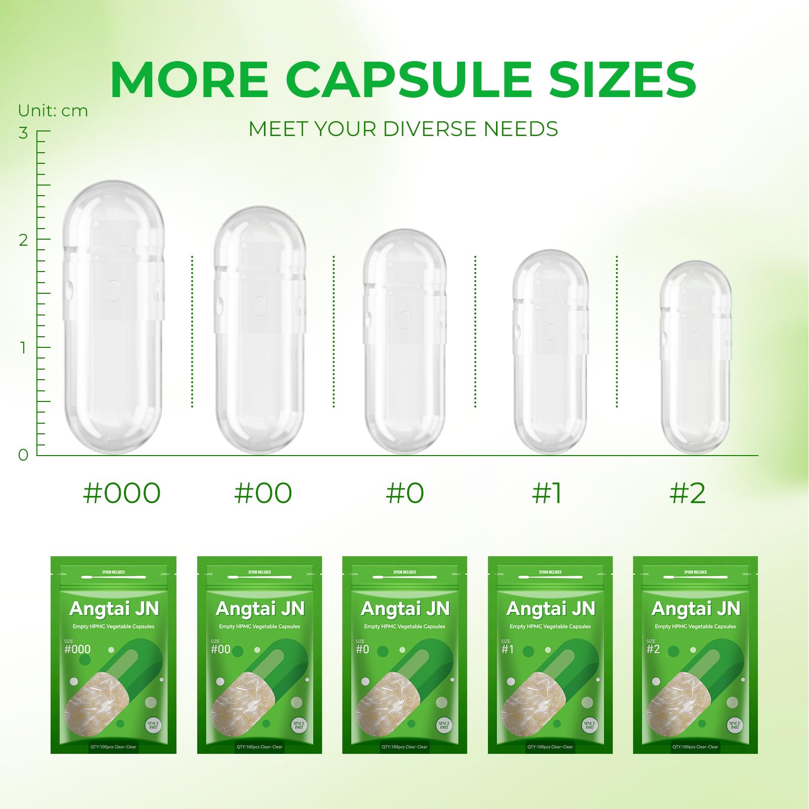Angtai JN Size 0 Capsules Empty Vegan Plant Based Clear (100 Count) Gluten Free, Non-GMO, Halal Certified Pill Caps Filling Kit with 2 Spoons for Vegetarian DIY Your Own Supplements Angtai JN buy supplements canada