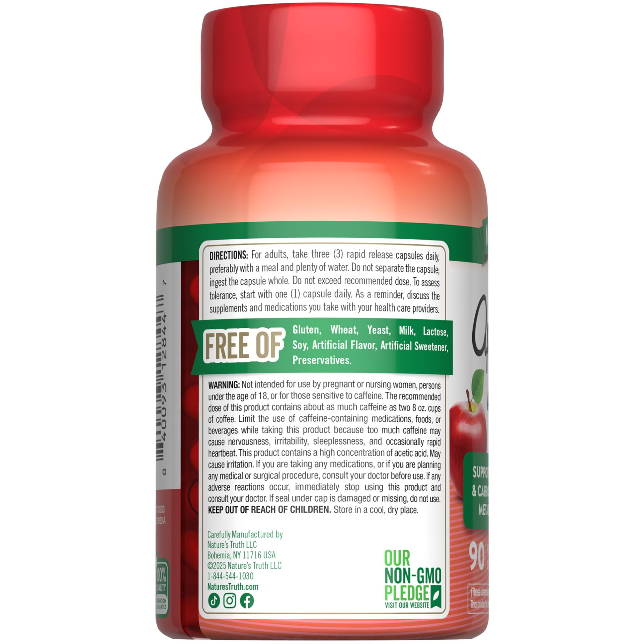 Nature's Truth Apple Cider Vinegar Pills | 90 Capsules | Non-GMO & Gluten Free Supplement Nature's Truth buy supplements canada