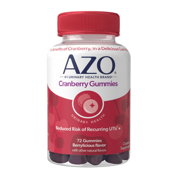 AZO Cranberry Urinary Tract Health Gummies Dietary Supplement, 2 Gummies = 1 Glass of Cranberry Juice, Helps Cleanse & Protect AZO buy supplements canada