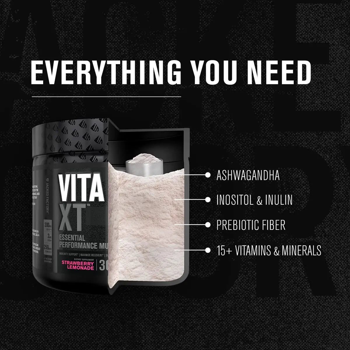 Jacked Factory Vita XT Performance Vitamin Powder - Daily Multivitamin Powder for Men with KSM-66 Ashwagandha, Prebiotic Fiber Jacked Factory buy supplements canada