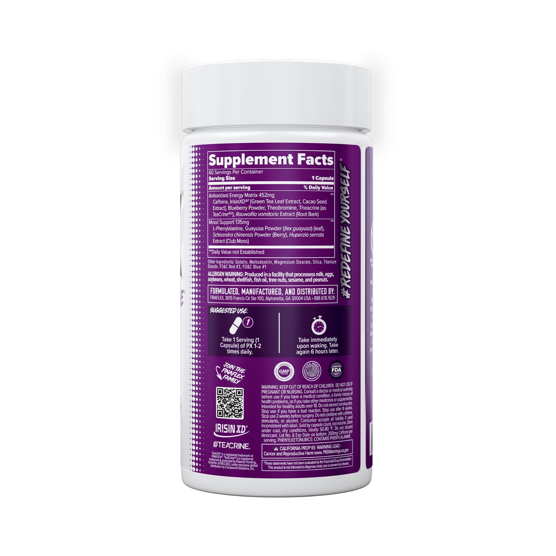 FINAFLEX PX PRO Xanthine - 60 Capsules - Thermogenic - Promotes Energy, Focus & Appetite Suppression FINAFLEX buy supplements canada