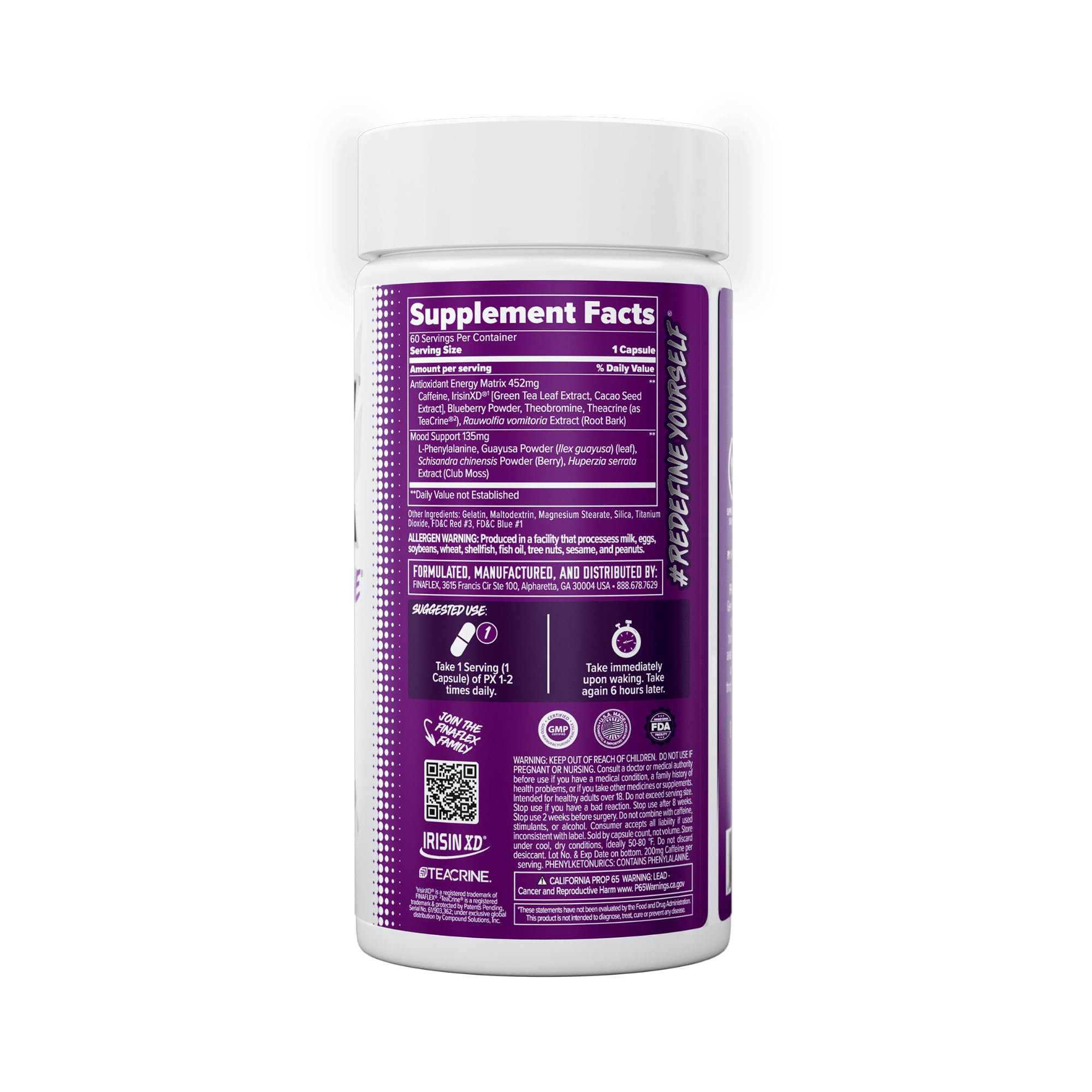 FINAFLEX PX PRO Xanthine - 60 Capsules - Thermogenic - Promotes Energy, Focus & Appetite Suppression FINAFLEX buy supplements canada
