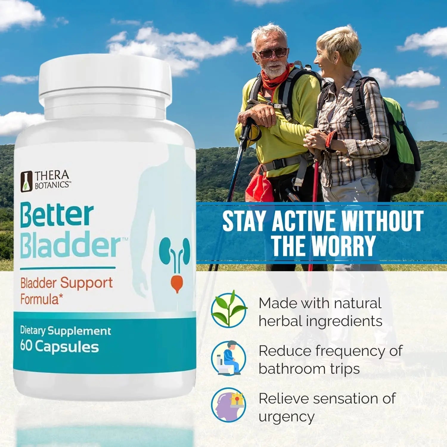 Better Bladder Control Supplement for Women & Men – Bladder Support Supplement to Help Reduce Urinary Leaks, Frequency & Urgency - 60 Count (1 Bottle) Better Bladder buy supplements canada