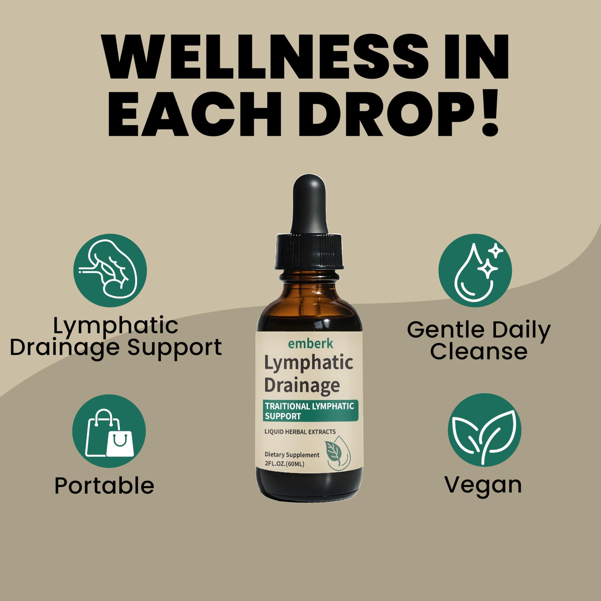 Lymphatic Drainage Drops, 2000mg Herbal Blend with Elderberry & Echinacea Dandelion，– Supports Lymphatic Drainage Generic buy supplements canada