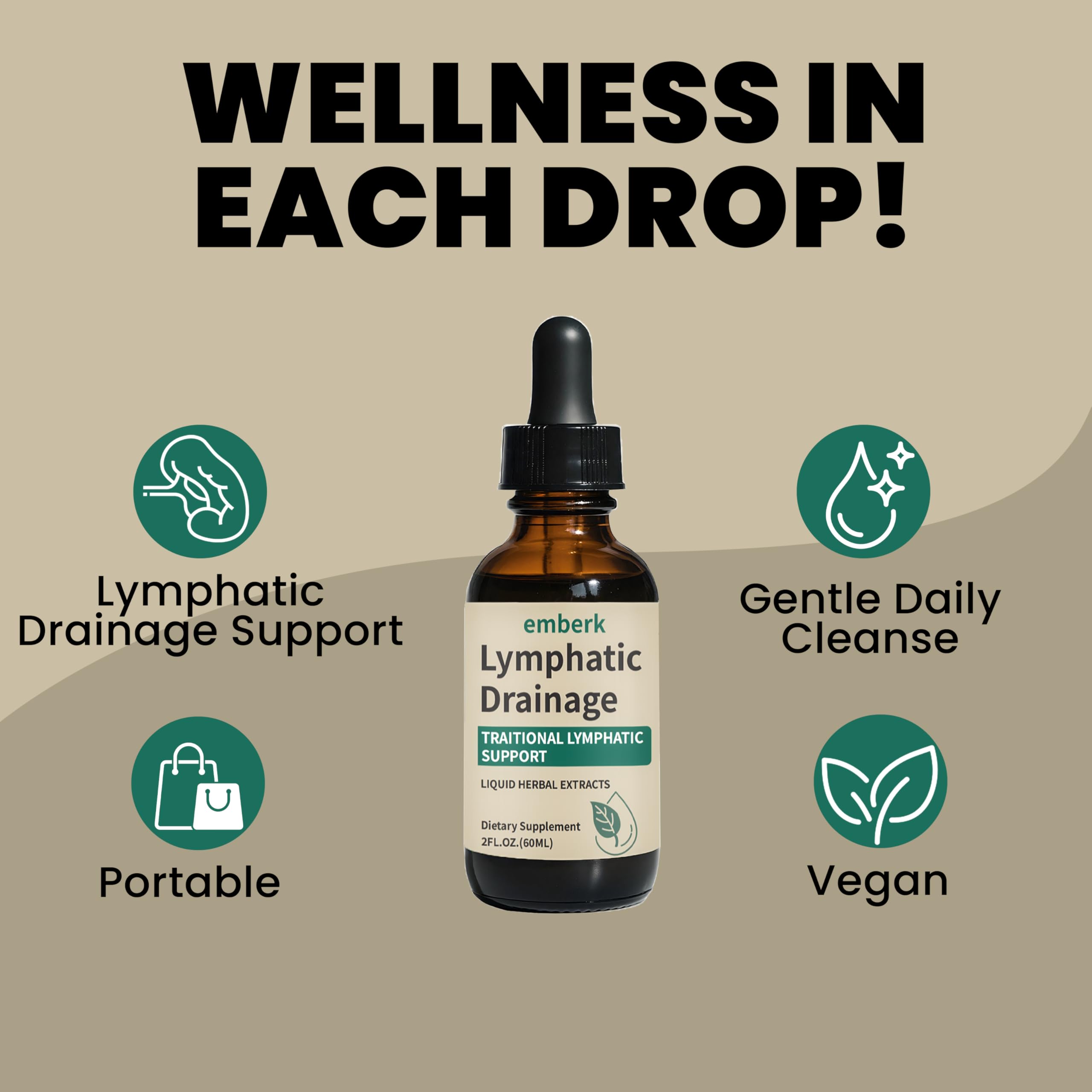 Lymphatic Drainage Drops, 2000mg Herbal Blend with Elderberry & Echinacea Dandelion，– Supports Lymphatic Drainage Generic buy supplements canada
