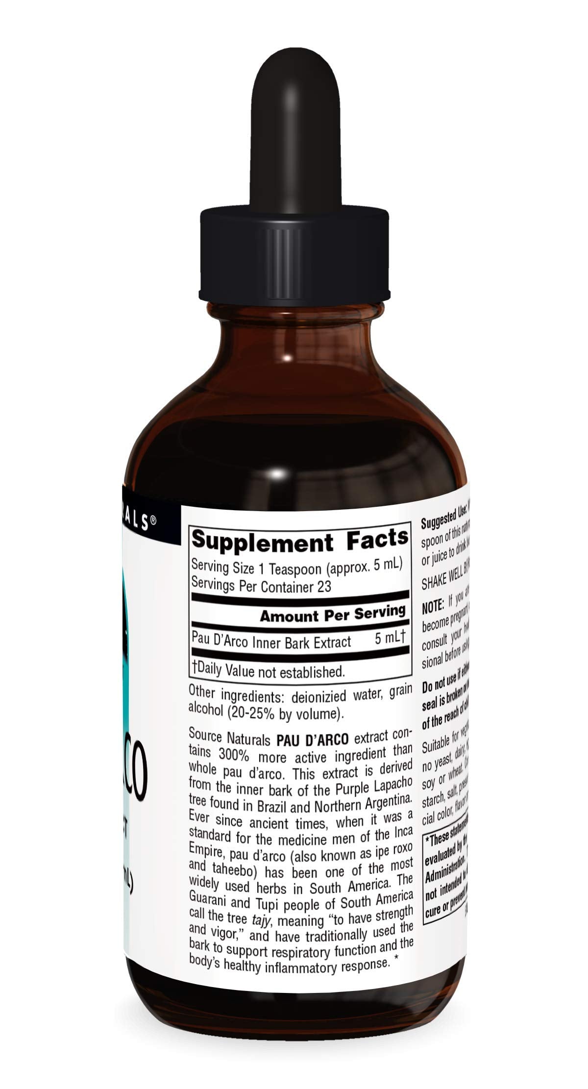 Source Naturals PAU D'Arco Liquid Extract, Support Resriotory Function and the Body's Healthy Inflammatory Response* | Dietary Supplement |1 Bottle | 4 Fluid oz. Source Naturals buy supplements canada