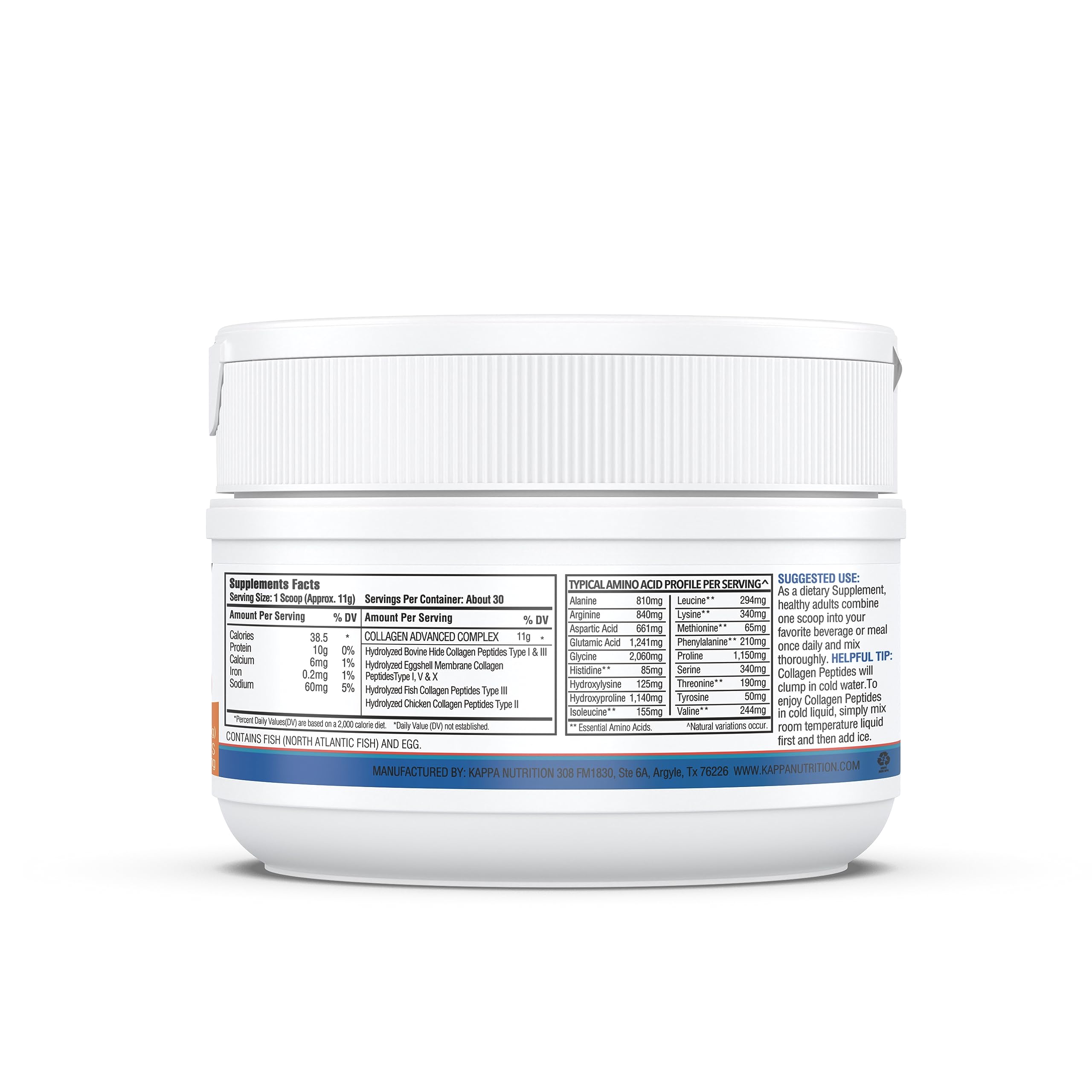 KAPPA NUTRITION Collagen Peptides Powder, 5 in 1 Multi-Collagen Advanced Complex with Hydrolyzed Collagen Peptides, Supports Skin, Hair, Nails, Joints & Bones / 30 Servings KAPPA NUTRITION buy supplements canada