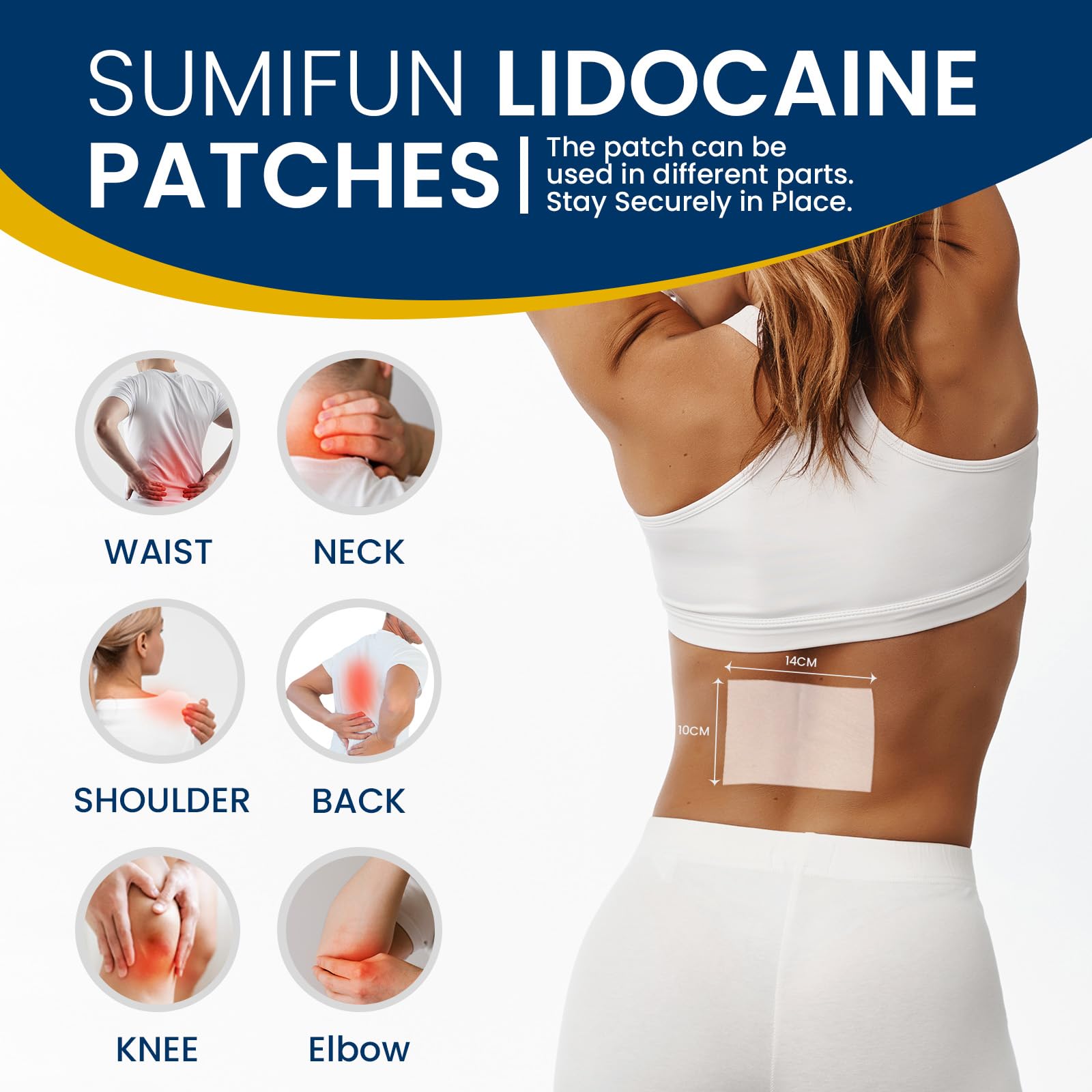 Sumifun 4% Lidocaine Patches Maximum Strength - 30 Count Pain Relief Patches for Back, Shoulder, Elbow, Knee, Muscle & Joint - Lower Back Pain Relief Products - Pain Patches Maximum Strength Lidocaine Sumifun buy supplements canada