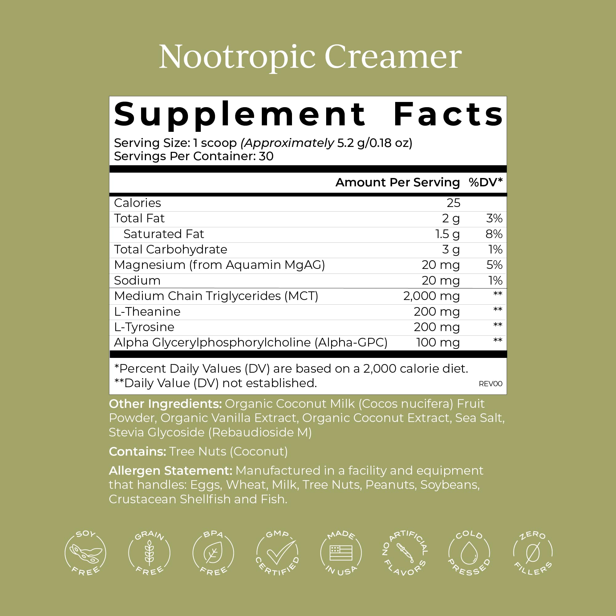 CYMBIOTIKA Nootropic Creamer – MCT Oil, Alpha GPC, L-Theanine – Keto, Vegan, Sugar-Free Coffee Creamer for Focus, Energy & Mental Clarity – Coconut Vanilla Flavor, 30 Servings CYMBIOTIKA buy supplements canada