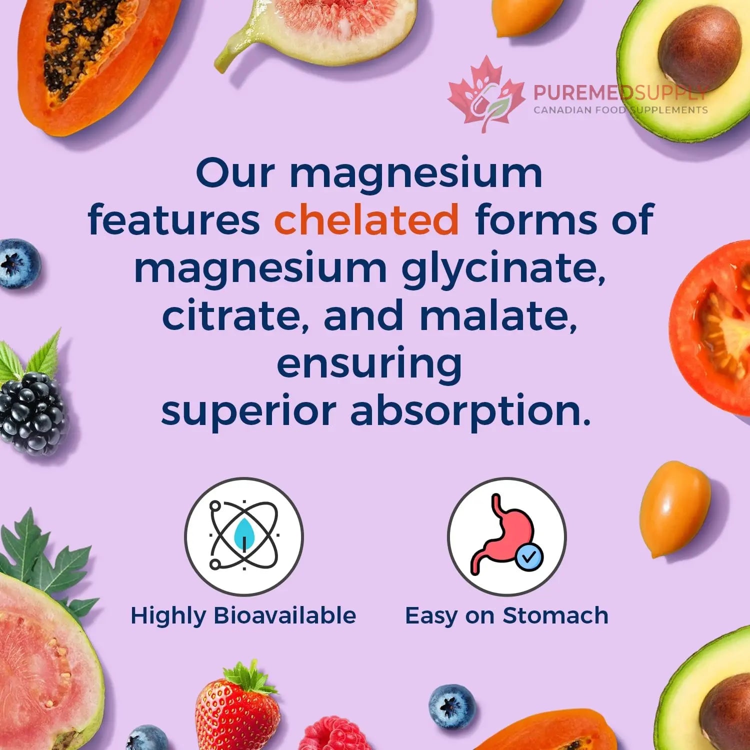 Vitalitown Magnesium Complex | Chelated Easily Absorbed Magnesium Glycinate Citrate Malate | Buffered | 210mg Elemental Mag | Sleep, Nerve, Digestion, Energy | Non-GMO 240 Veg Caps Vitalitown buy supplements canada