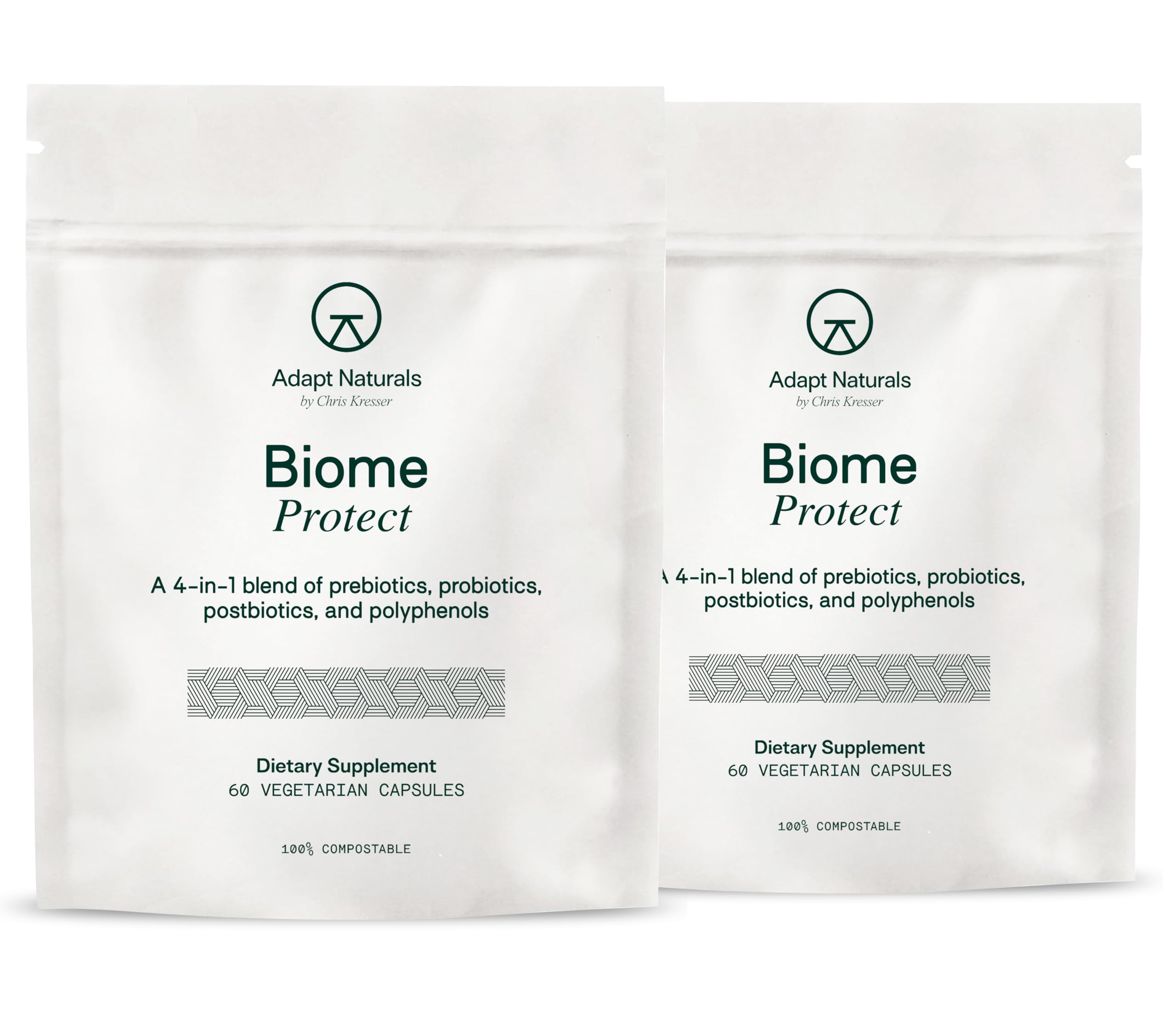 Adapt Naturals 4-in-1 Biome Protect Prebiotics, Probiotics Supplement Postbiotics & Polyphenols for Microbiome, Gut Health & Defense ADAPT NATURALS BY CHRIS KRESSER buy supplements canada