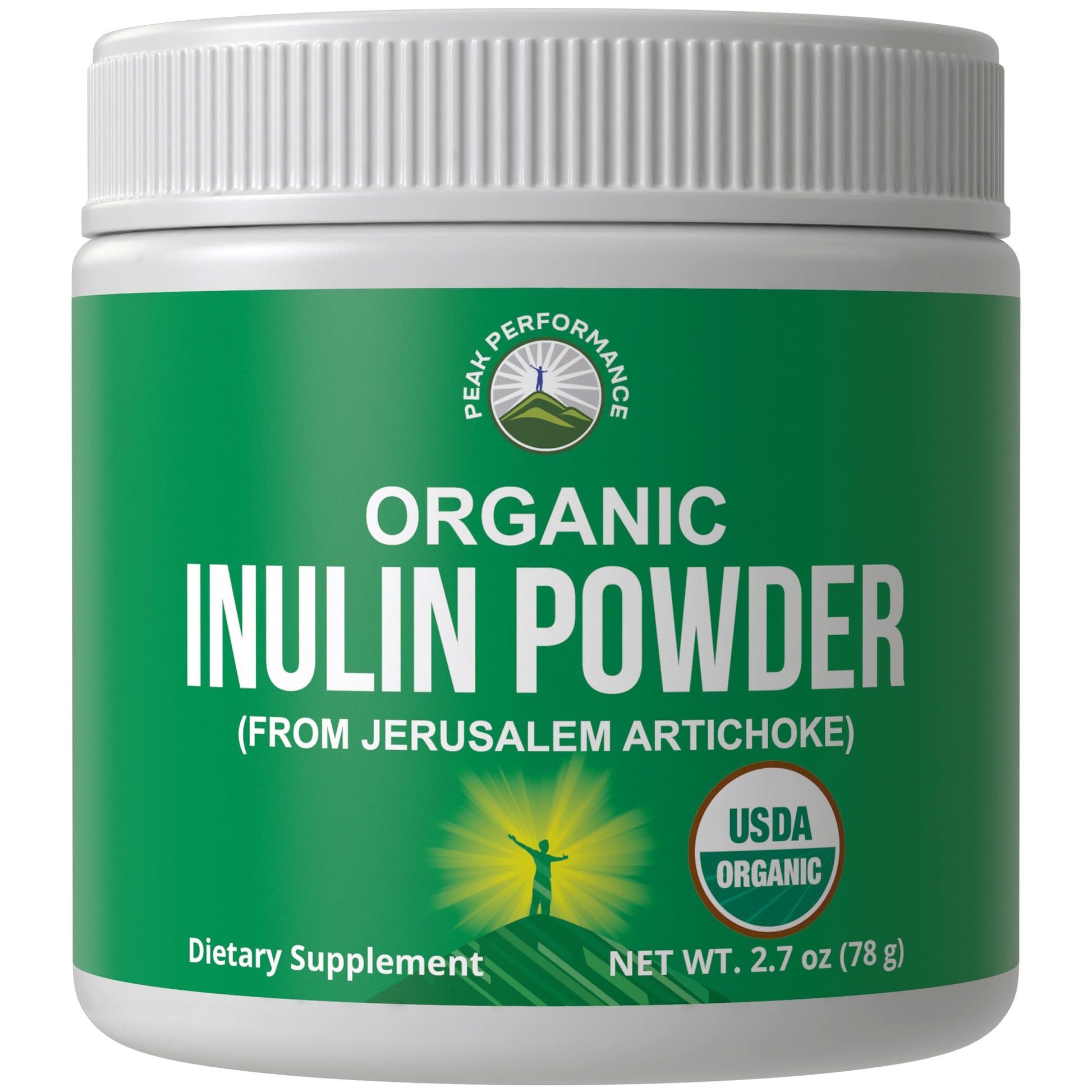 Peak Performance Organic Inulin Powder Natural Prebiotic Fiber for Gut Health. USDA Organic Raw Plant Based Vegan Prebiotics FOS Supplement from Jerusalem Artichoke Peak Performance buy supplements canada