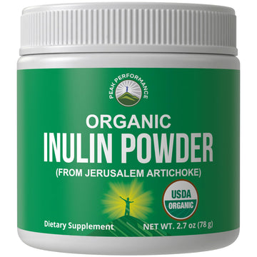 Peak Performance Organic Inulin Powder Natural Prebiotic Fiber for Gut Health. USDA Organic Raw Plant Based Vegan Prebiotics FOS Supplement from Jerusalem Artichoke Peak Performance buy supplements canada