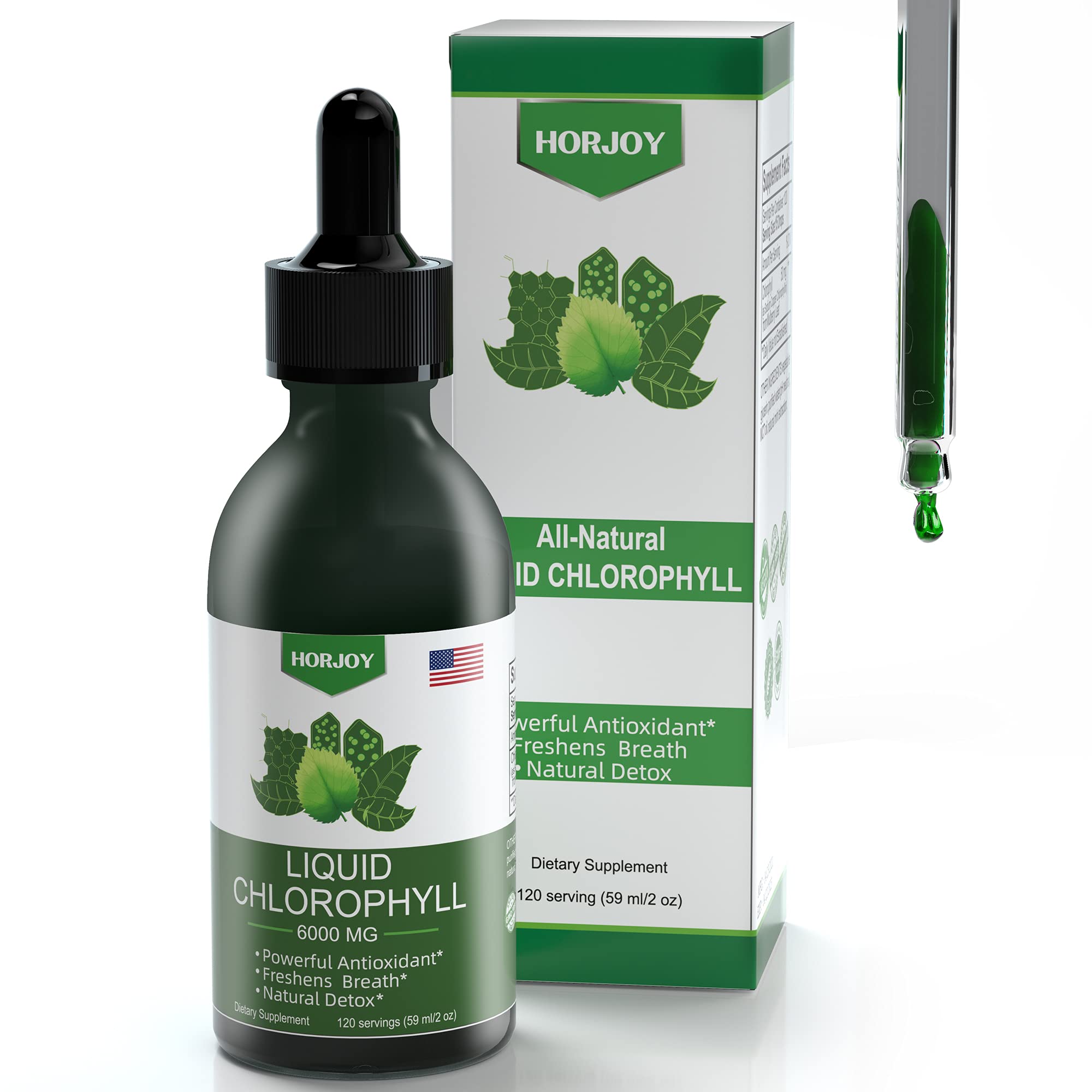 Chlorophyll Liquid Drops - 100% Natural Energy Booster and Immune Support - Internal Horjoy buy supplements canada