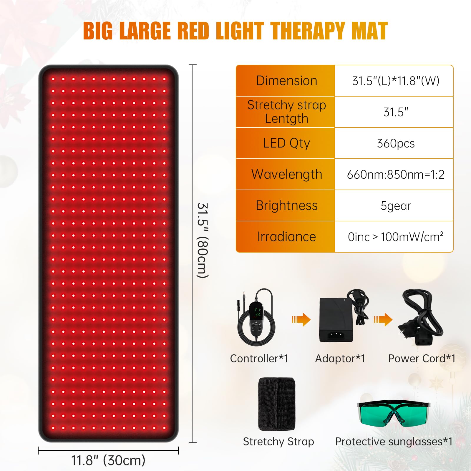 LED Red Light Therapy Pad Upgraded Large Size 660nm Red Light and 850nm Near Infrared Light AOCAAUP buy supplements canada
