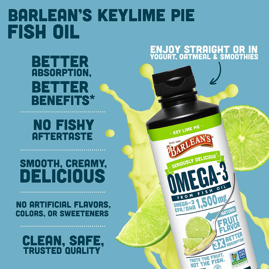 Barlean's Omega 3 Fish Oil Liquid Supplement for Men and Women, 1500mg of EPA and DHA Fatty Acid, Promotes Brain & Heart Health Barlean's buy supplements canada