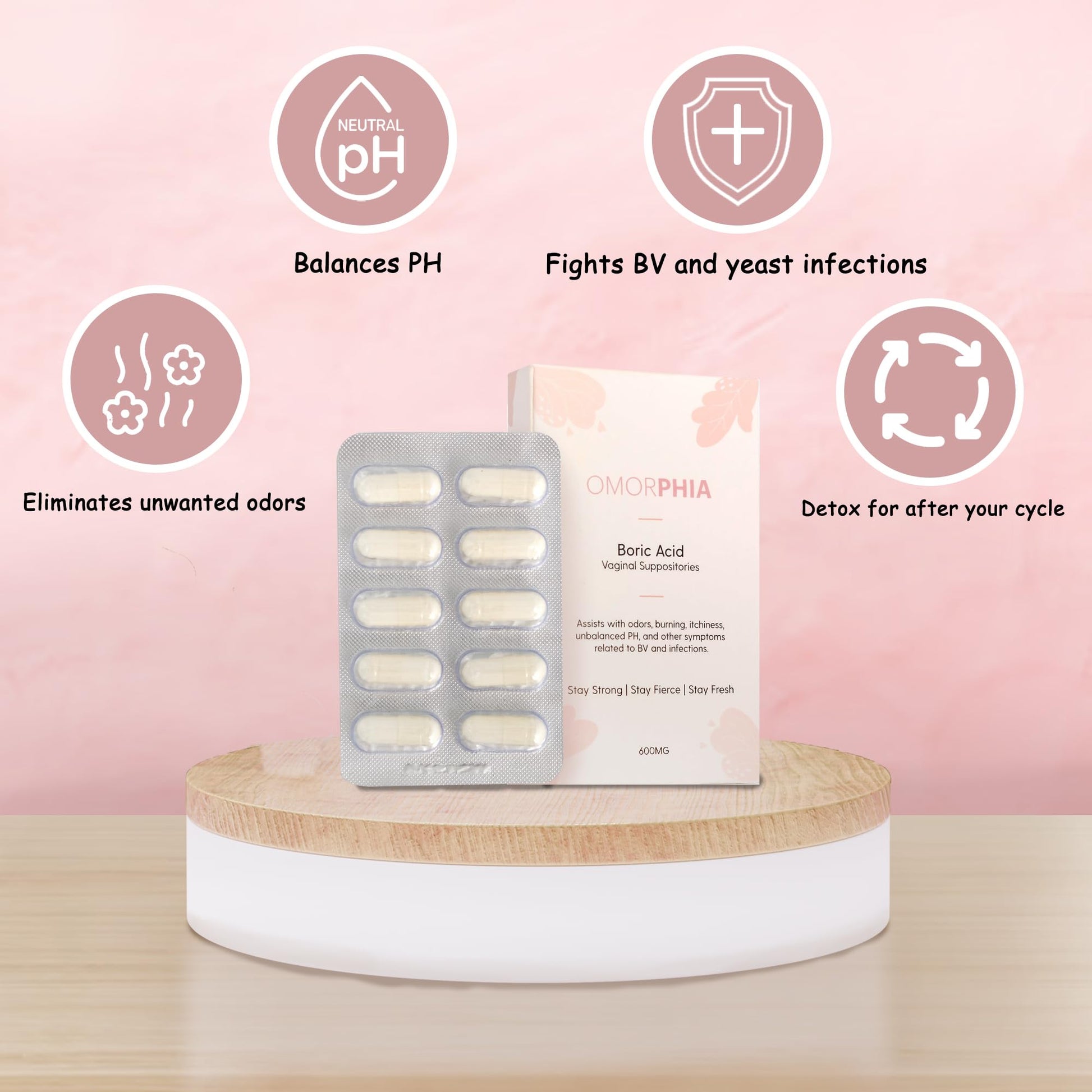 Omorphia Boric Suppositories - Powerful and Effective Approach - Promotes a Healthy Enviroment Shop Omorphia buy supplements canada
