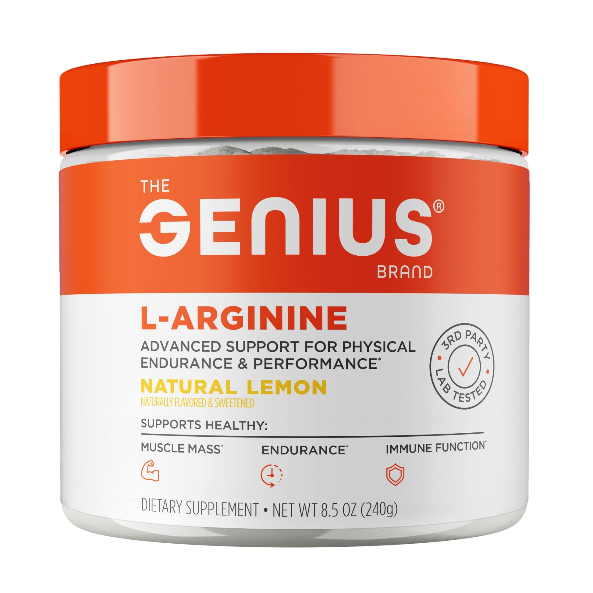 Genius L-Arginine Nitric Oxide Powder - Fermented L- Arginine Nutritional Supplements & Nitric Oxide Booster - Pre Workout, Natural Muscle Builder - 30 Servings, Lemon The Genius Brand buy supplements canada