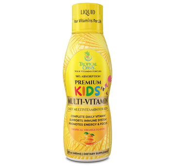 Premium Liquid Multivitamin For Kids | Sugar Free Kids Vitamins | 100% DV of 14 Vitamins for Kids | Multivitamin for Children Ages 4+ | Tropical Oasis buy supplements canada