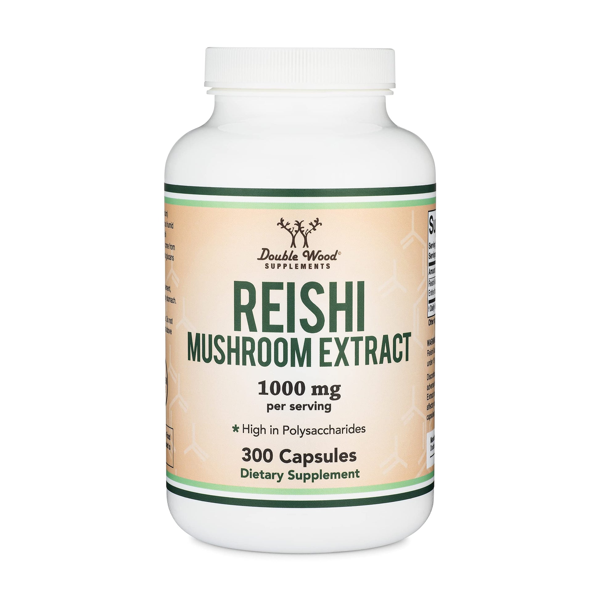 Reishi Mushroom Capsules (4:1 Ganoderma Extract, 1,000mg Red Reishi Powder Servings) Double Wood Supplements buy supplements canada