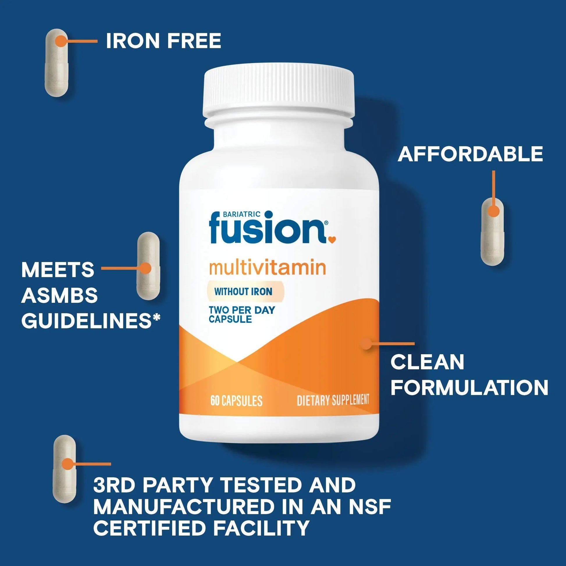 Bariatric Fusion Bariatric Multivitamin Without Iron | Post Bariatric Surgery Patients | Iron Free Bariatric Vitamin Bariatric Fusion buy supplements canada