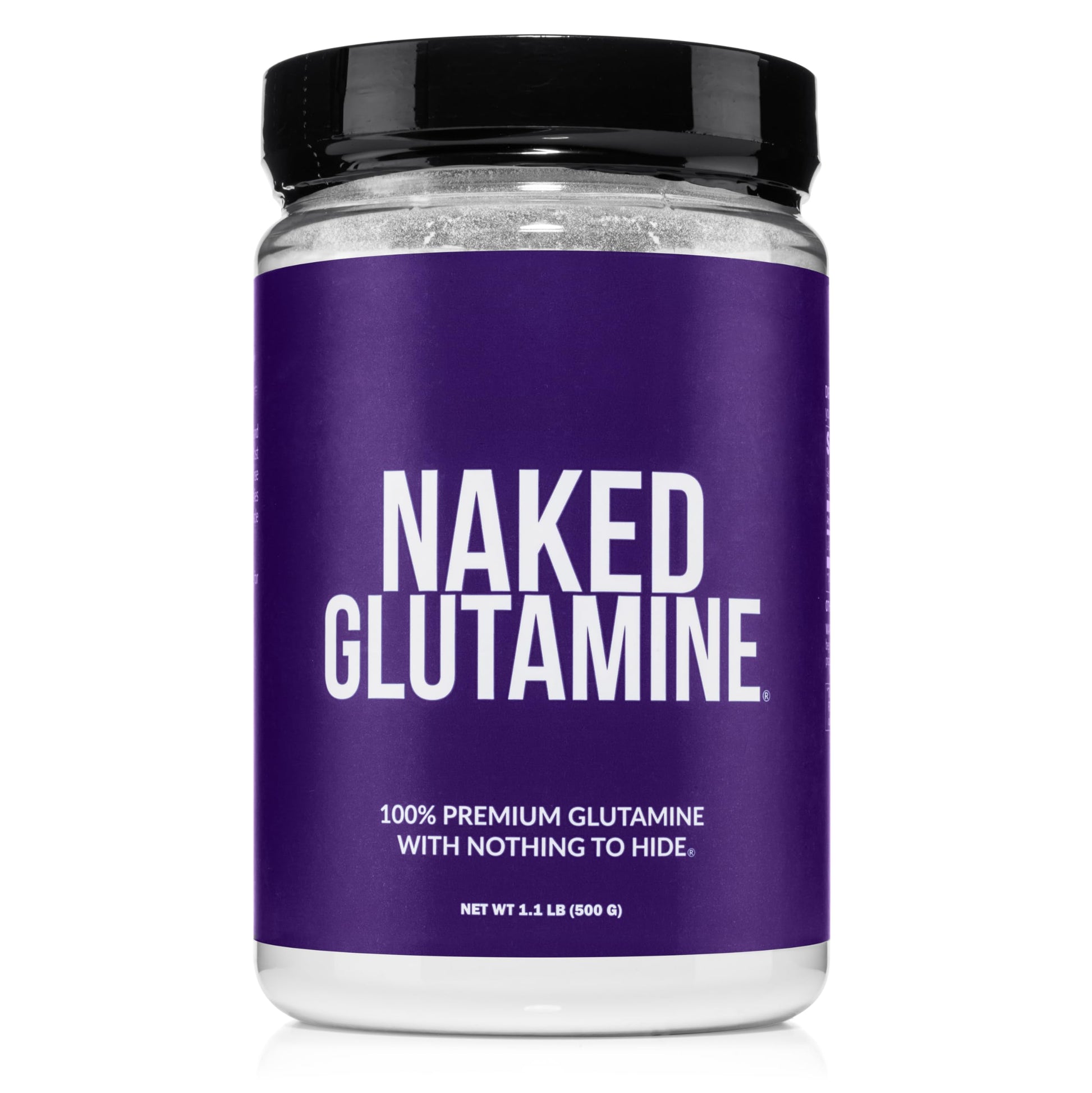 Pure L-Glutamine Made in The USA - 100 Servings - 500g, 1.1lb Bulk, Vegan, Non-GMO, Gluten and Soy Free. Minimize Muscle Breakdown & Improve Protein Synthesis. No Additives NAKED buy supplements canada