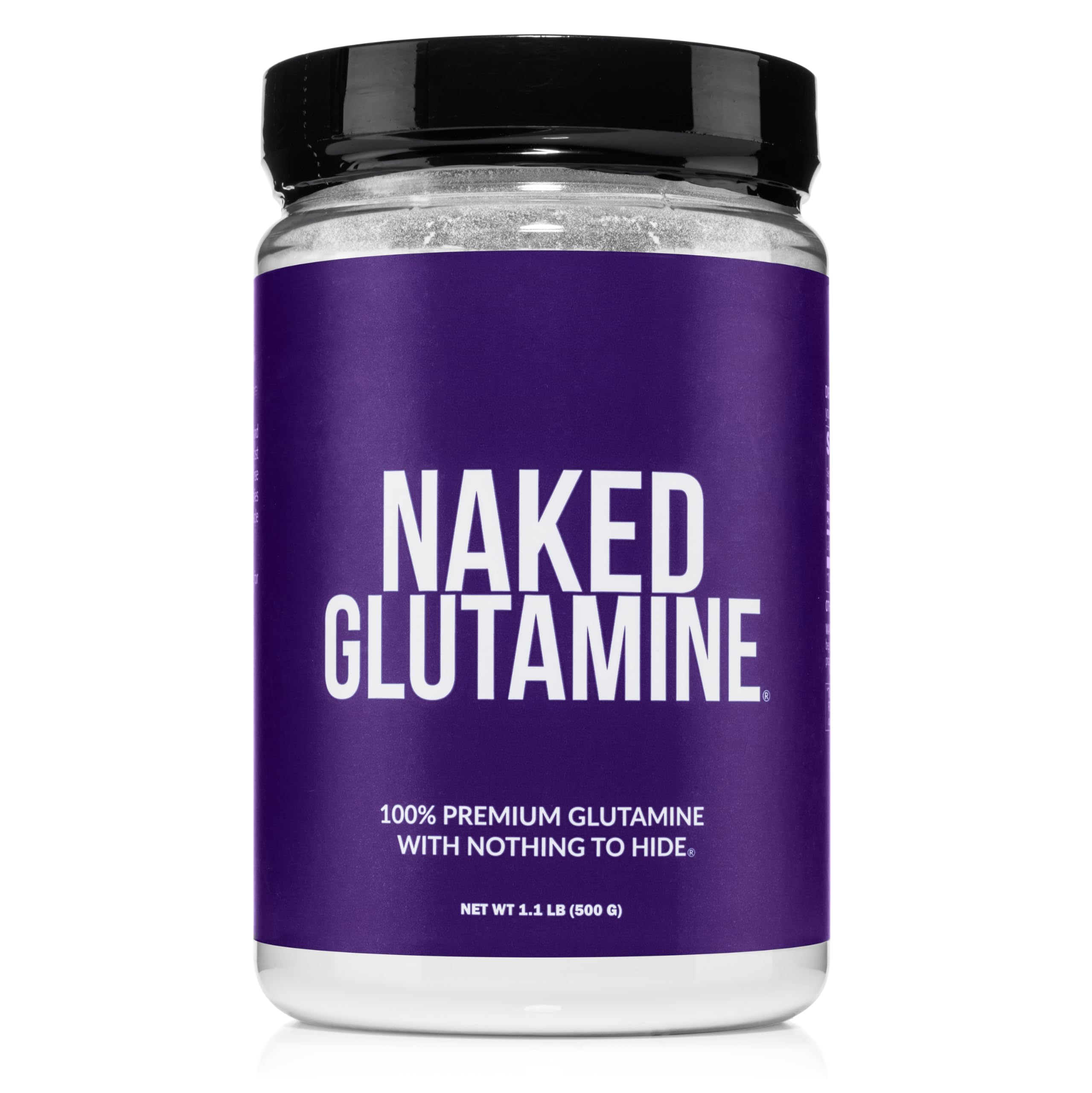 Pure L-Glutamine Made in The USA - 100 Servings - 500g, 1.1lb Bulk, Vegan, Non-GMO, Gluten and Soy Free. Minimize Muscle Breakdown & Improve Protein Synthesis. No Additives NAKED buy supplements canada