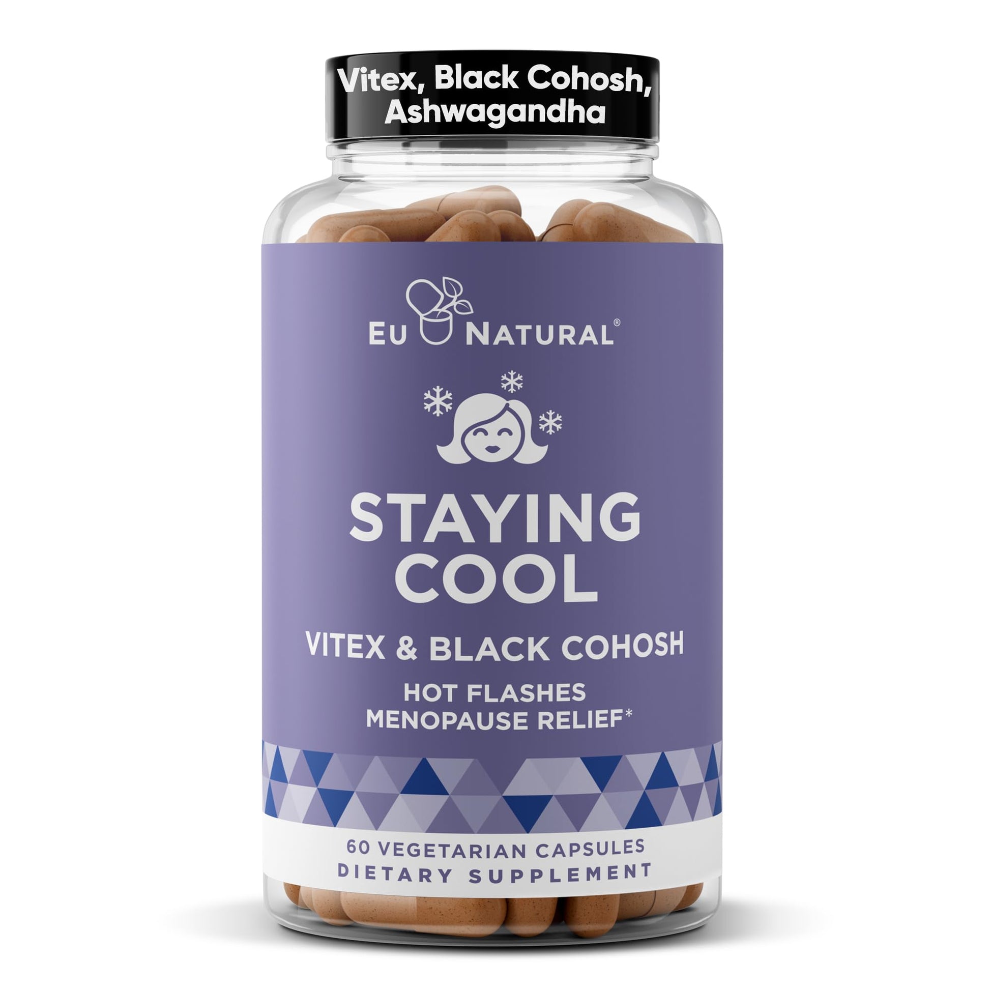 Staying Cool Menopause Supplements for Women – Hormonal Hot Flash Relief, Weight Support, & Night Sweats – Vitex Chaste Tree & Black Cohosh – 60 Vegetarian Soft Capsules Eu Natural buy supplements canada