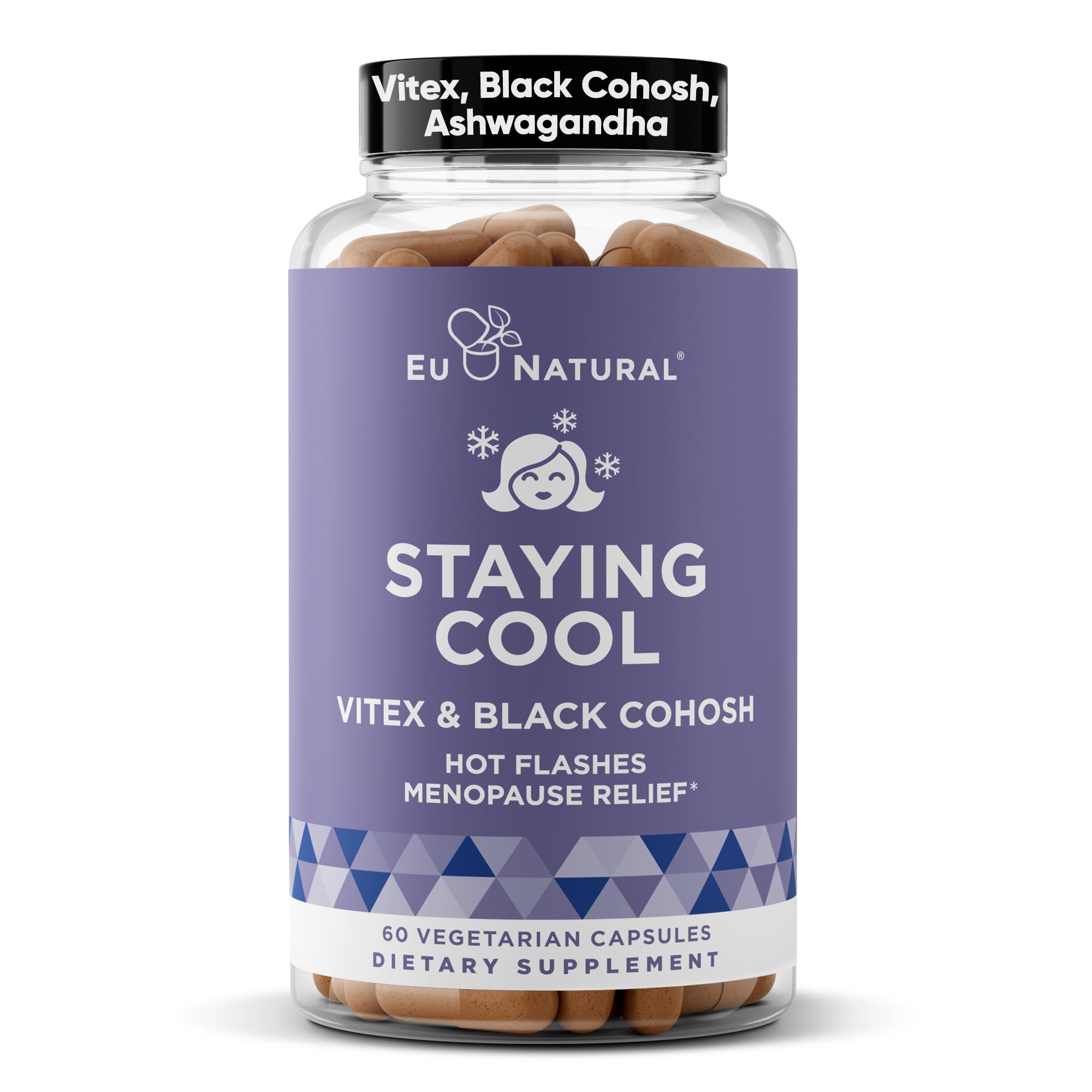 Staying Cool Menopause Supplements for Women – Hormonal Hot Flash Relief, Weight Support, & Night Sweats – Vitex Chaste Tree & Black Cohosh – 60 Vegetarian Soft Capsules Eu Natural buy supplements canada