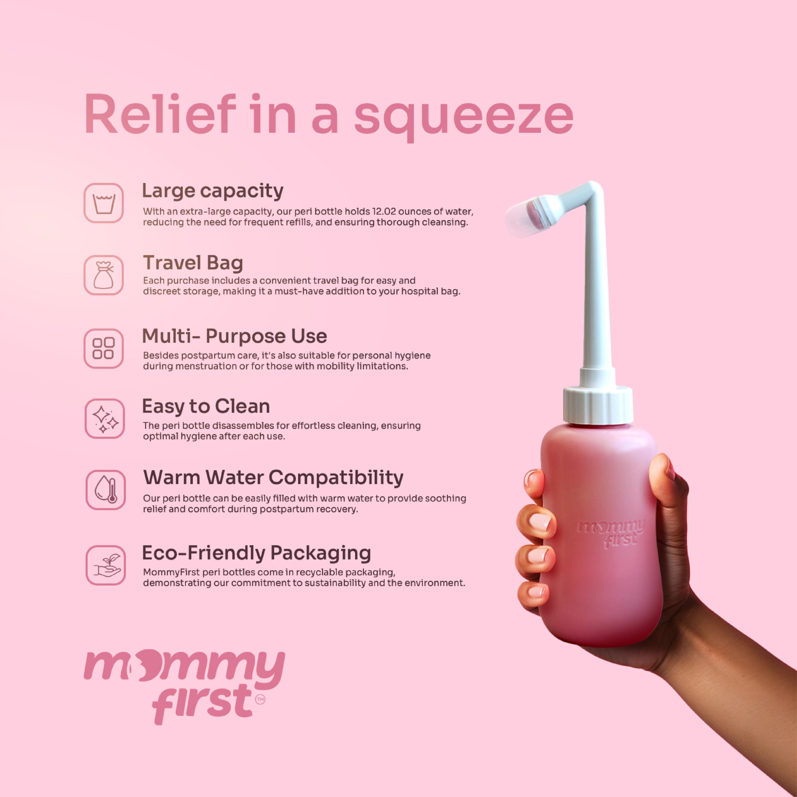 Peri Bottle for Postpartum Care from Mommy First™ | Upside Down Bottle for Perineal Cleansing and Recovery Mommy First buy supplements canada