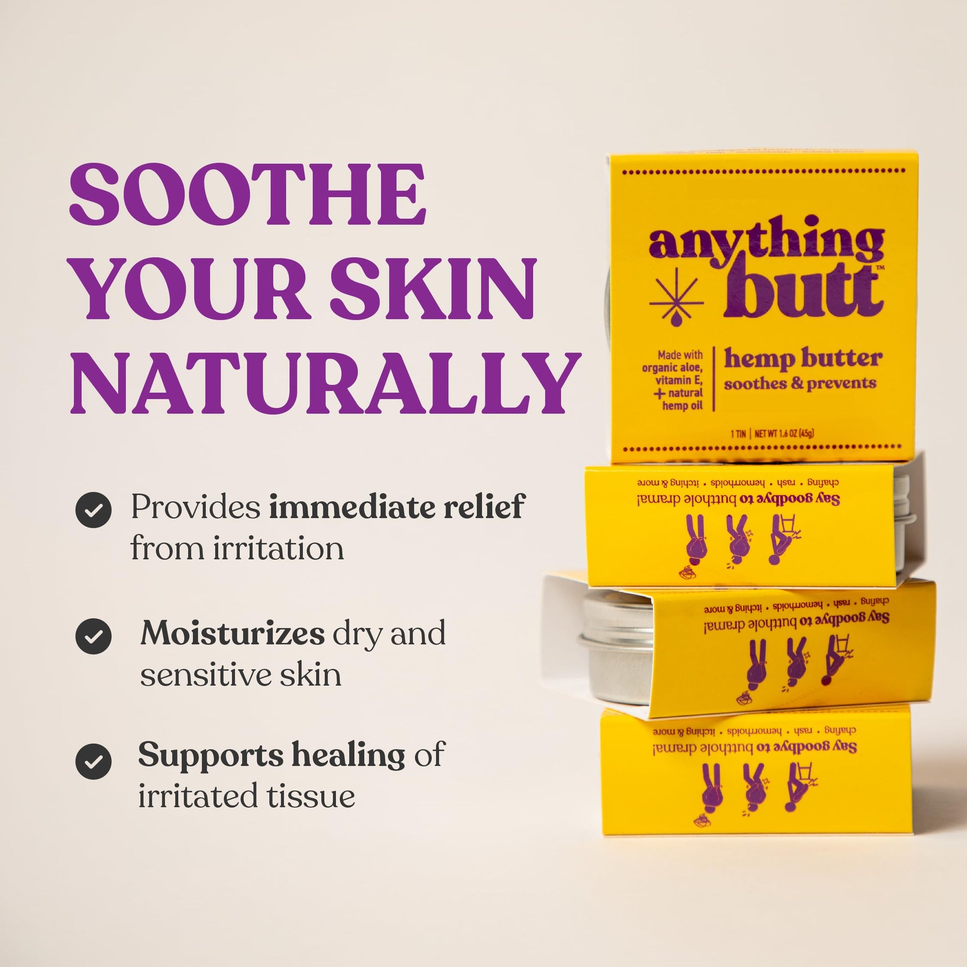 All-Natural Hemorrhoid Cream, Herbal Balm, Soothes Itching & Discomfort - Itch Hemorrhoid Soother Moisturizes for Itching, Rashes, Dryness, and Chafing Anything Butt buy supplements canada