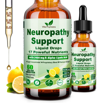 Neuropathy Supplements Liquid Drops, Advance 17-in-1 Stabilized R-Alpha Lipoic Acid (R-ALA) w. Acetyl L-Carnitine Vitamin B-Complex Magnesium, High Potency R-Lipoic Acid for Nerve Antioxidant Energy Vita PLynxera buy supplements canada