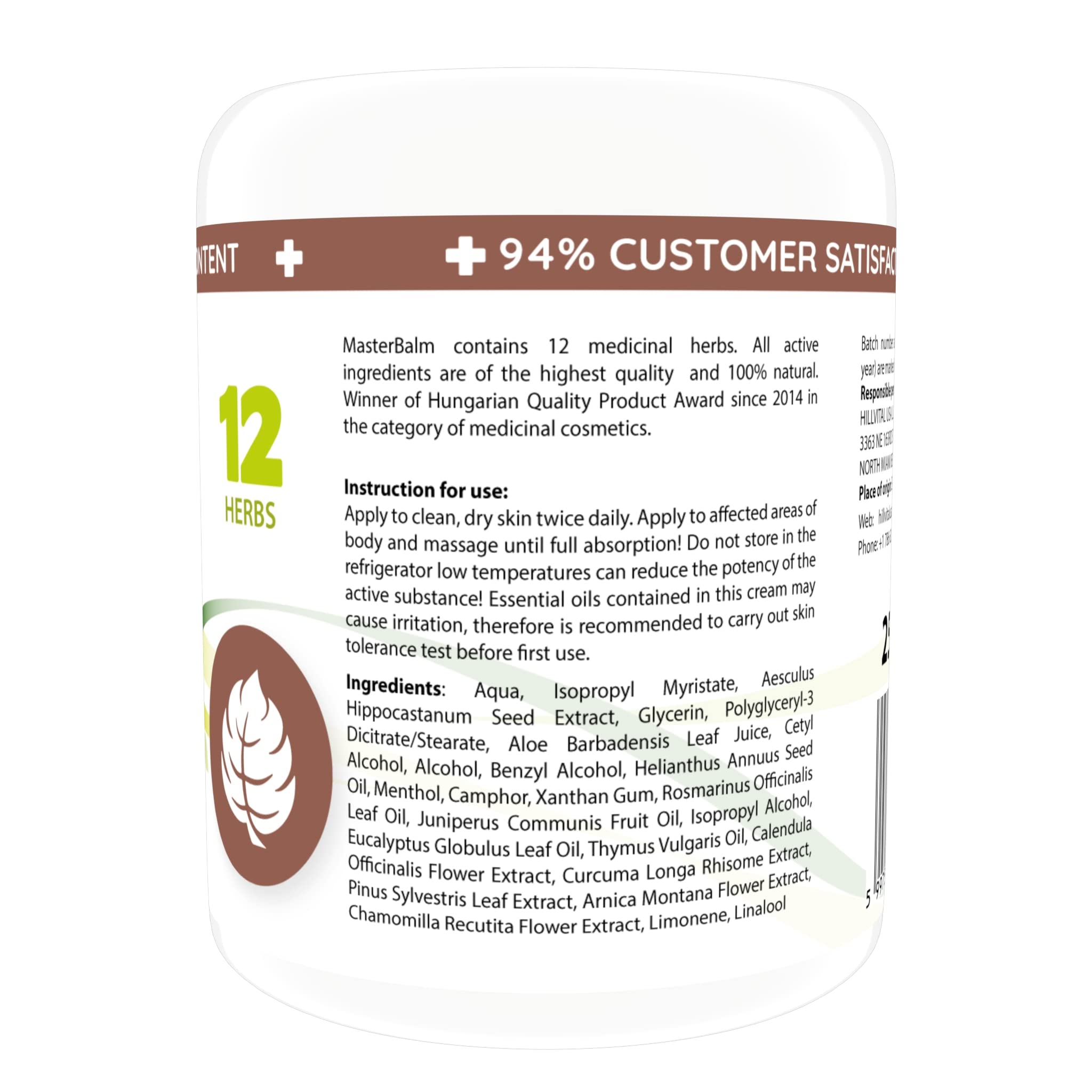 HillVital Herbal Joint Care Balm – Soothing Arnica & Turmeric Blend for Muscles & Joints – Lightweight Herbal Cooling Gel with Mint & Rosemary – Fast-Absorbing Natural Topical Cream Hill Vital Natural Solutions buy supplements canada