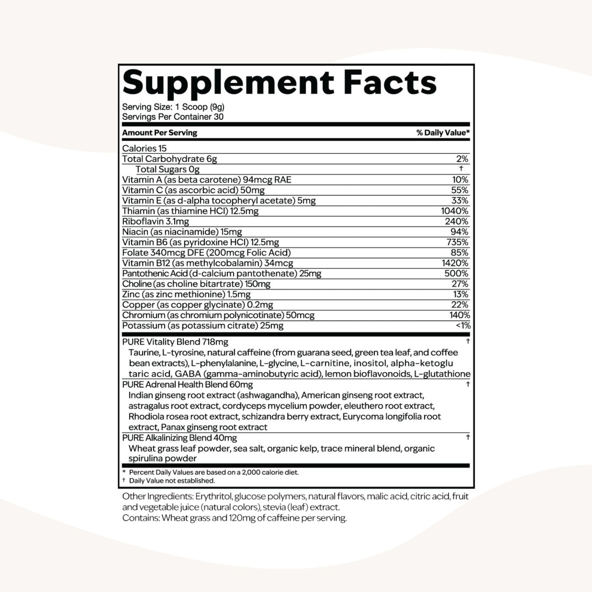 PURE Focus + Energy Tub Drink Mix | Natural Caffeine & Antioxidants from Botanicals | Supports Alertness, Clarity & Energy | Zero Sugar, No Artificial Sweeteners | 9.5 oz | Watermelon Flavor PURE buy supplements canada