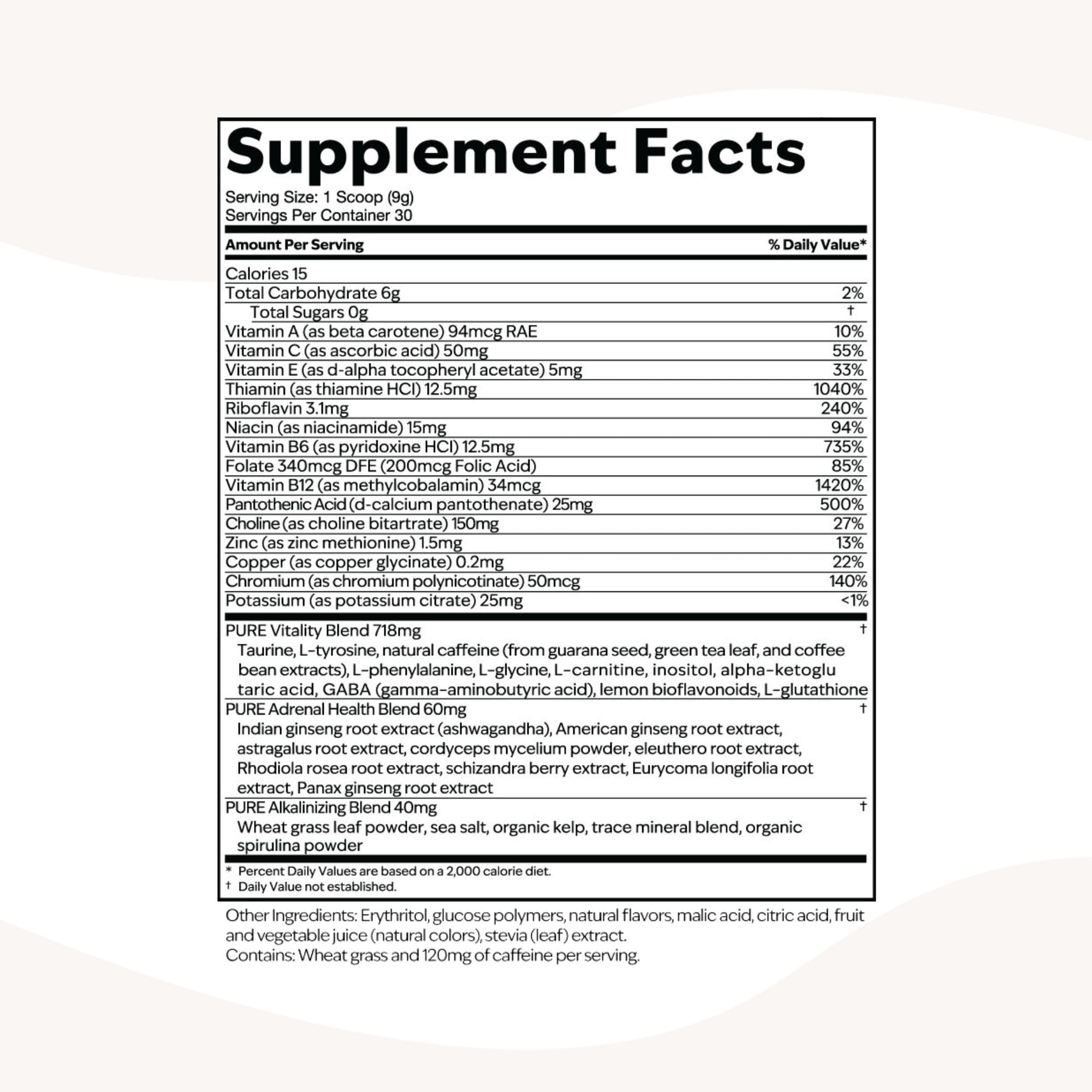 PURE Focus + Energy Tub Drink Mix | Natural Caffeine & Antioxidants from Botanicals | Supports Alertness, Clarity & Energy | Zero Sugar, No Artificial Sweeteners | 9.5 oz | Watermelon Flavor PURE buy supplements canada