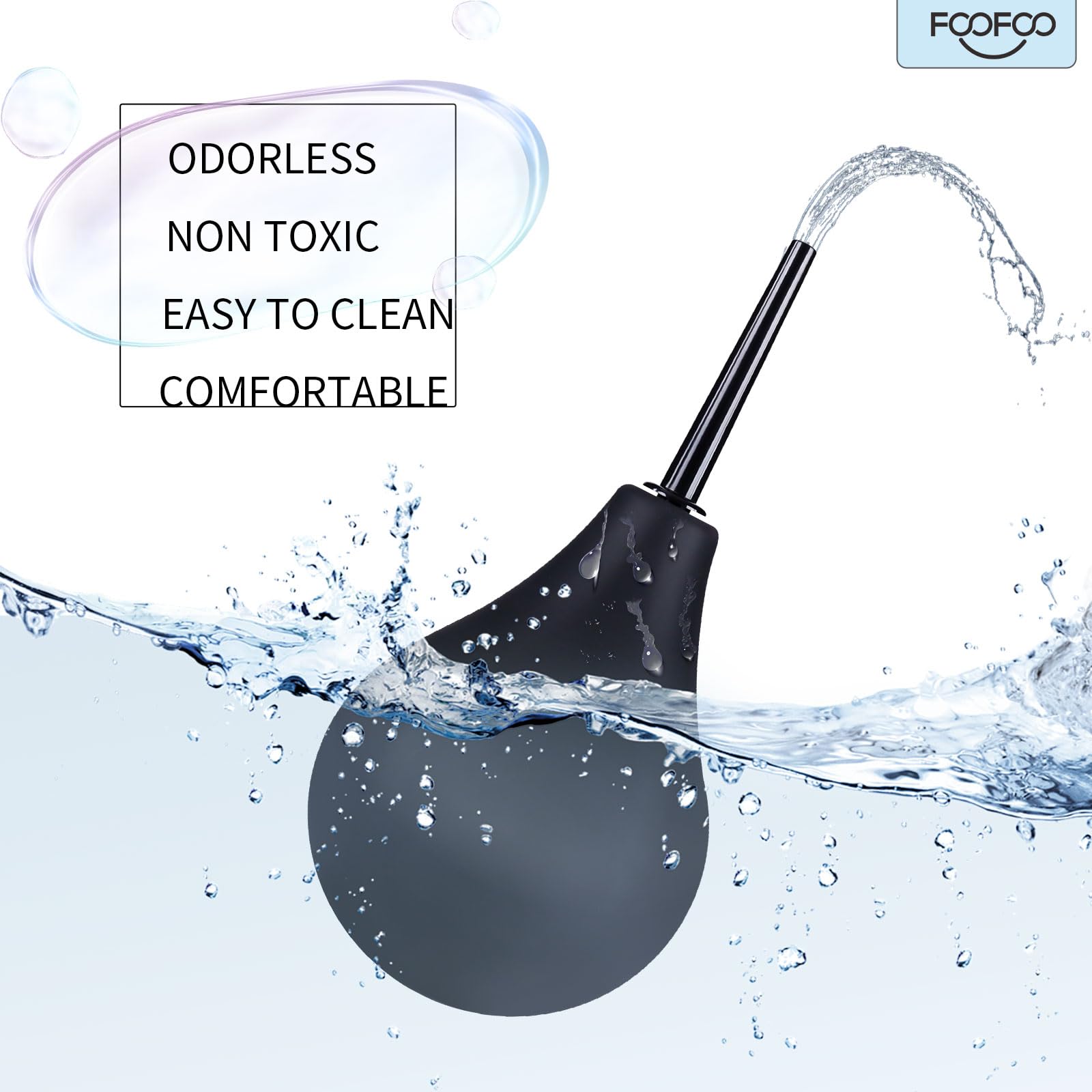 Enema Bulb 7.6oz Douche Enema Kit Includes 4 Nozzles for Women & Men Black with Storage Bag FOOFOO buy supplements canada