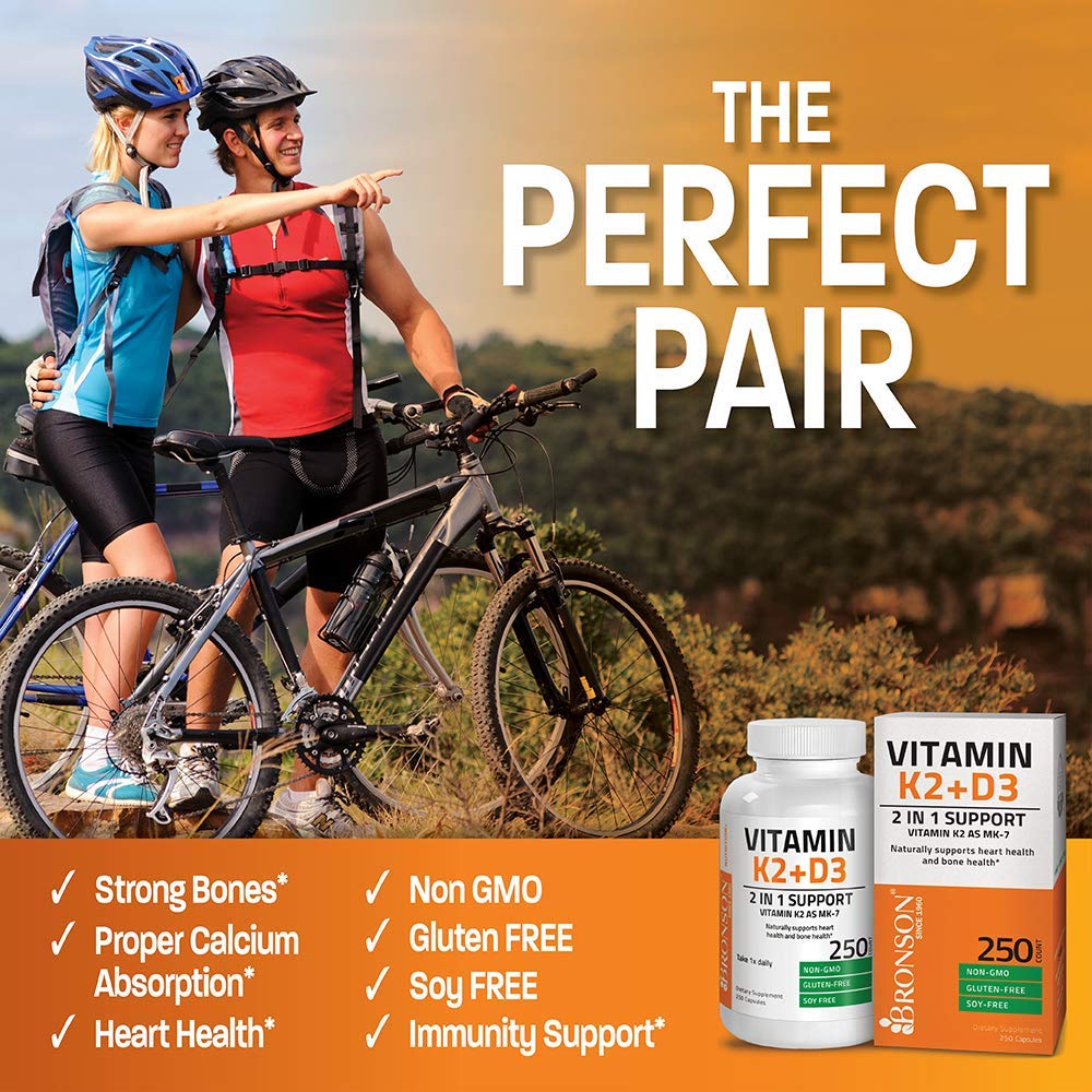 Bronson Vitamin K2 (MK7) with D3 Supplement Non-GMO Formula 5000 IU Vitamin D3 Bronson buy supplements canada