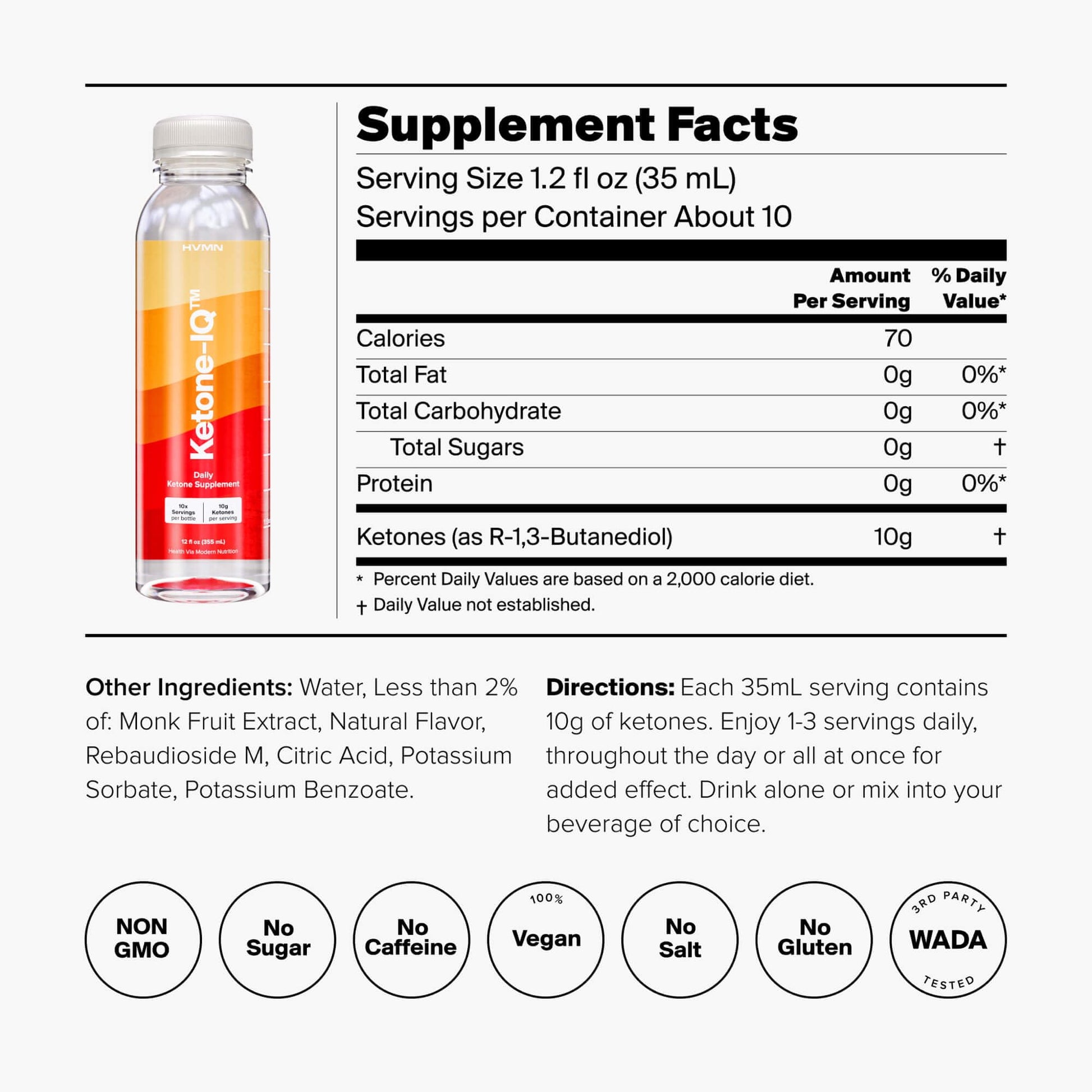H.V.M.N. Ketone IQ - Get Your Fuel from Ketones. No Sugar, No Salt, No Caffeine. 30 Servings H.V.M.N. buy supplements canada
