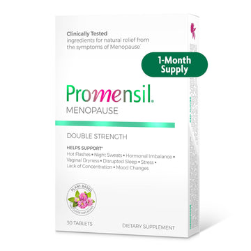 Promensil Menopause Double Strength - Menopause Supplements for Women, Red Clover Isoflavones, Helps Support Hot Flashes, Night Sweats, Restlessness - 30 Count Promensil buy supplements canada