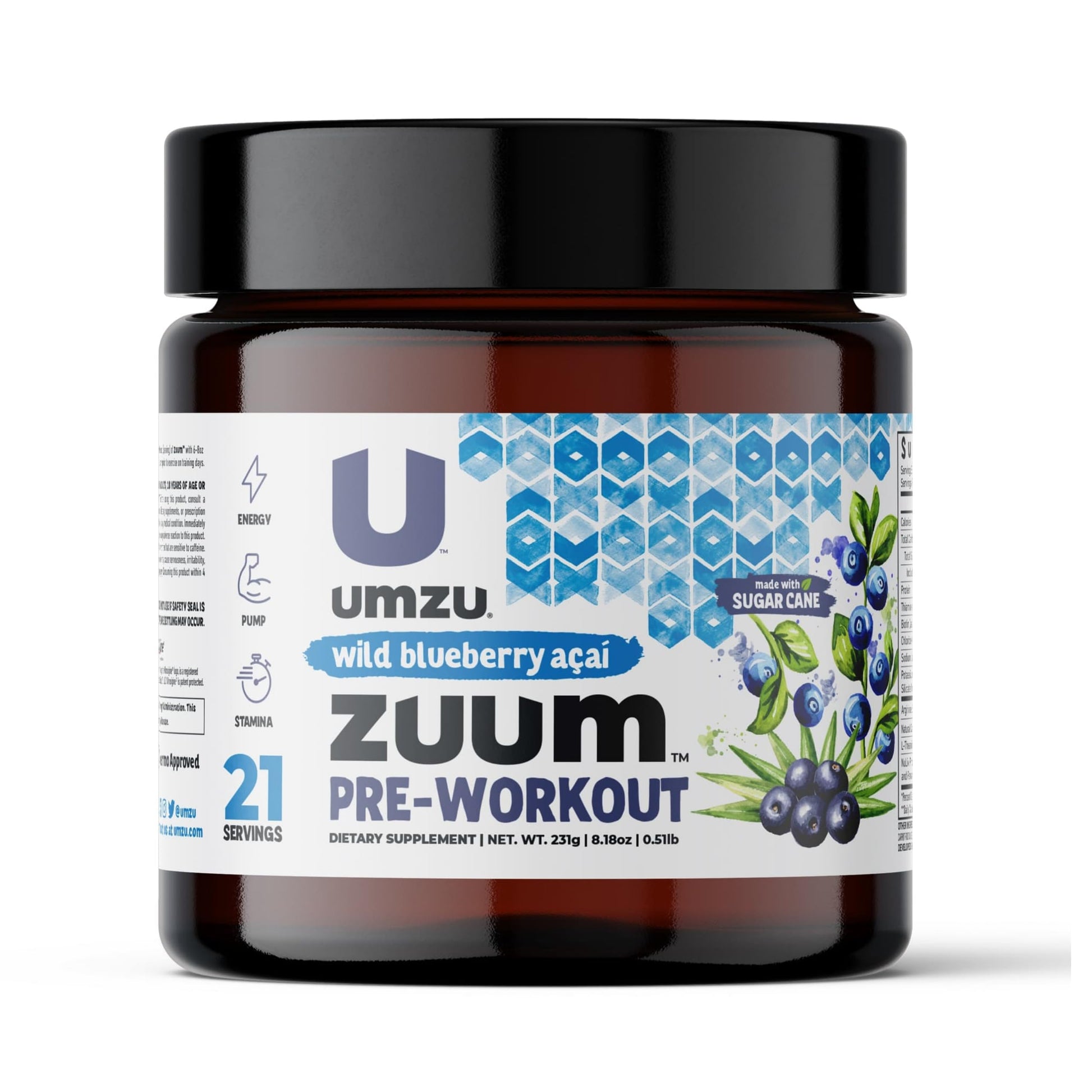 UMZU Zuum Pre-Workout Wild Blueberry Acai UMZU buy supplements canada