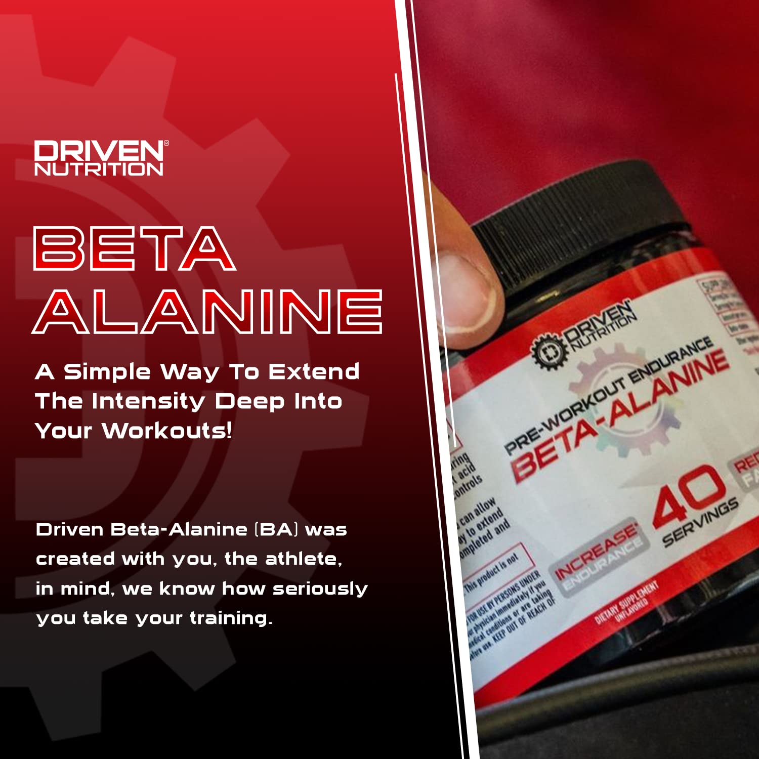 Driven Nutrition Beta Alanine, Unflavored - Preworkout Carnosine Booster for Physical Driven Nutrition buy supplements canada