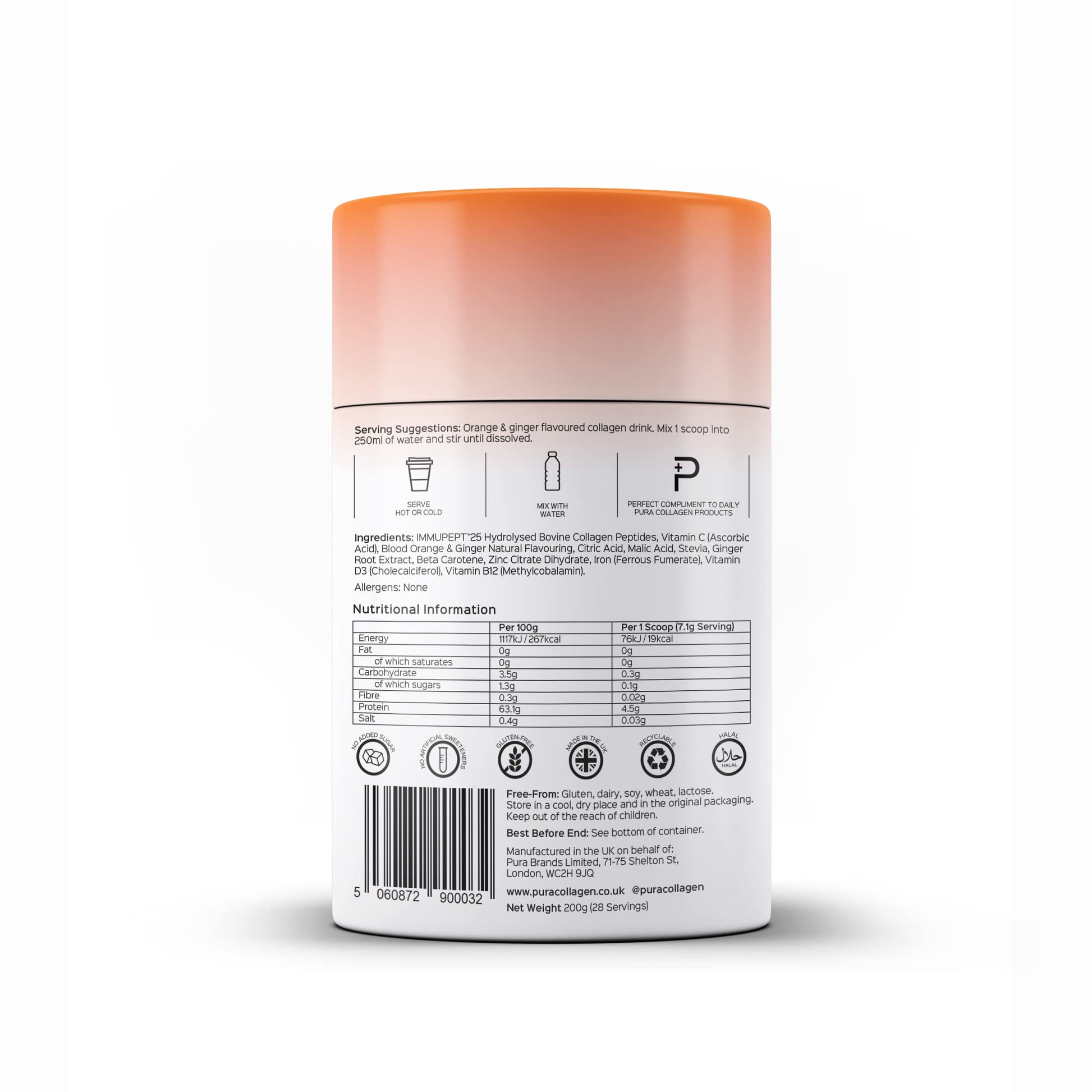 Pura Collagen Powdered Supplement (Protect) 5,000mg Bioactive Collagen Peptides® Pura Collagen buy supplements canada