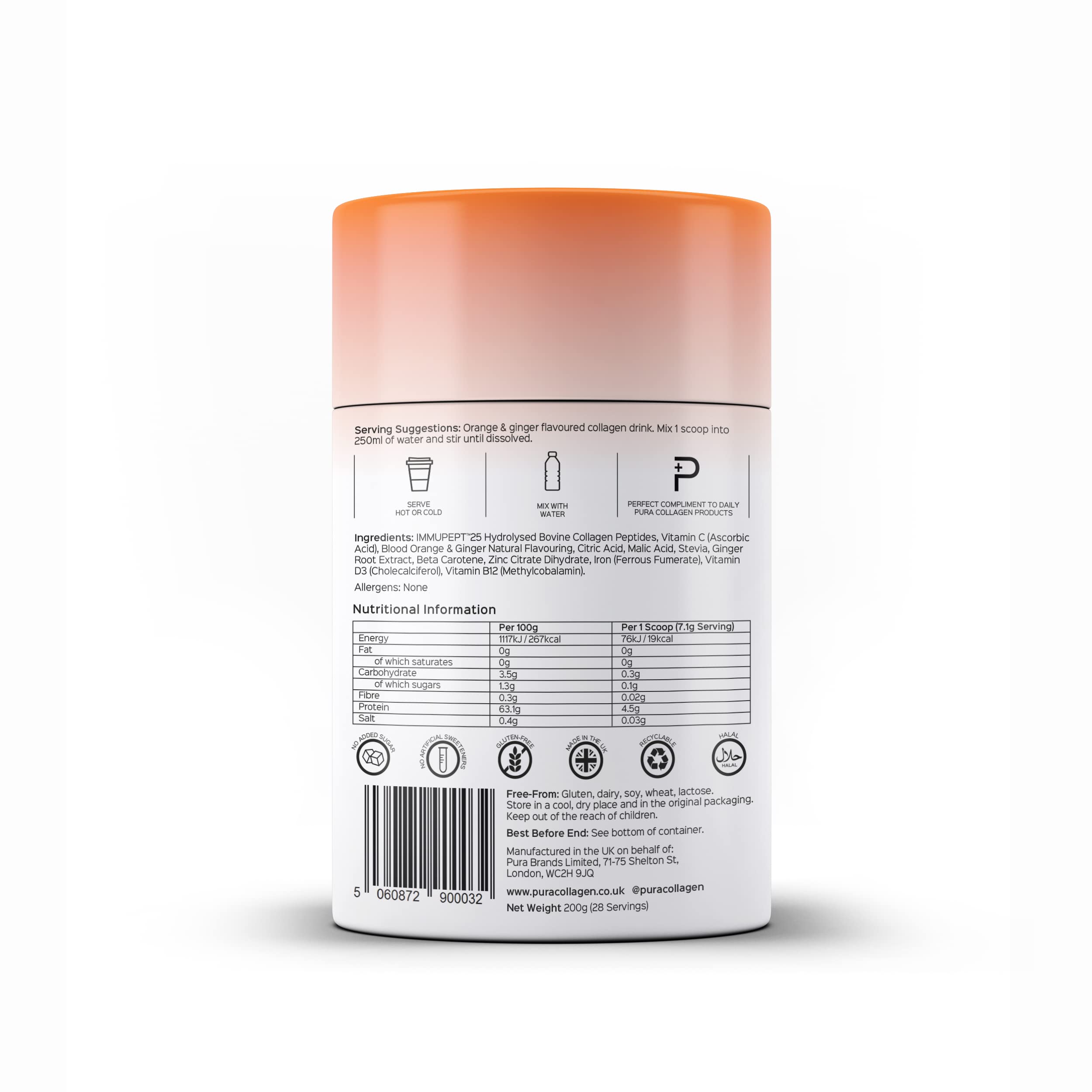 Pura Collagen Powdered Supplement (Protect) 5,000mg Bioactive Collagen Peptides® Pura Collagen buy supplements canada