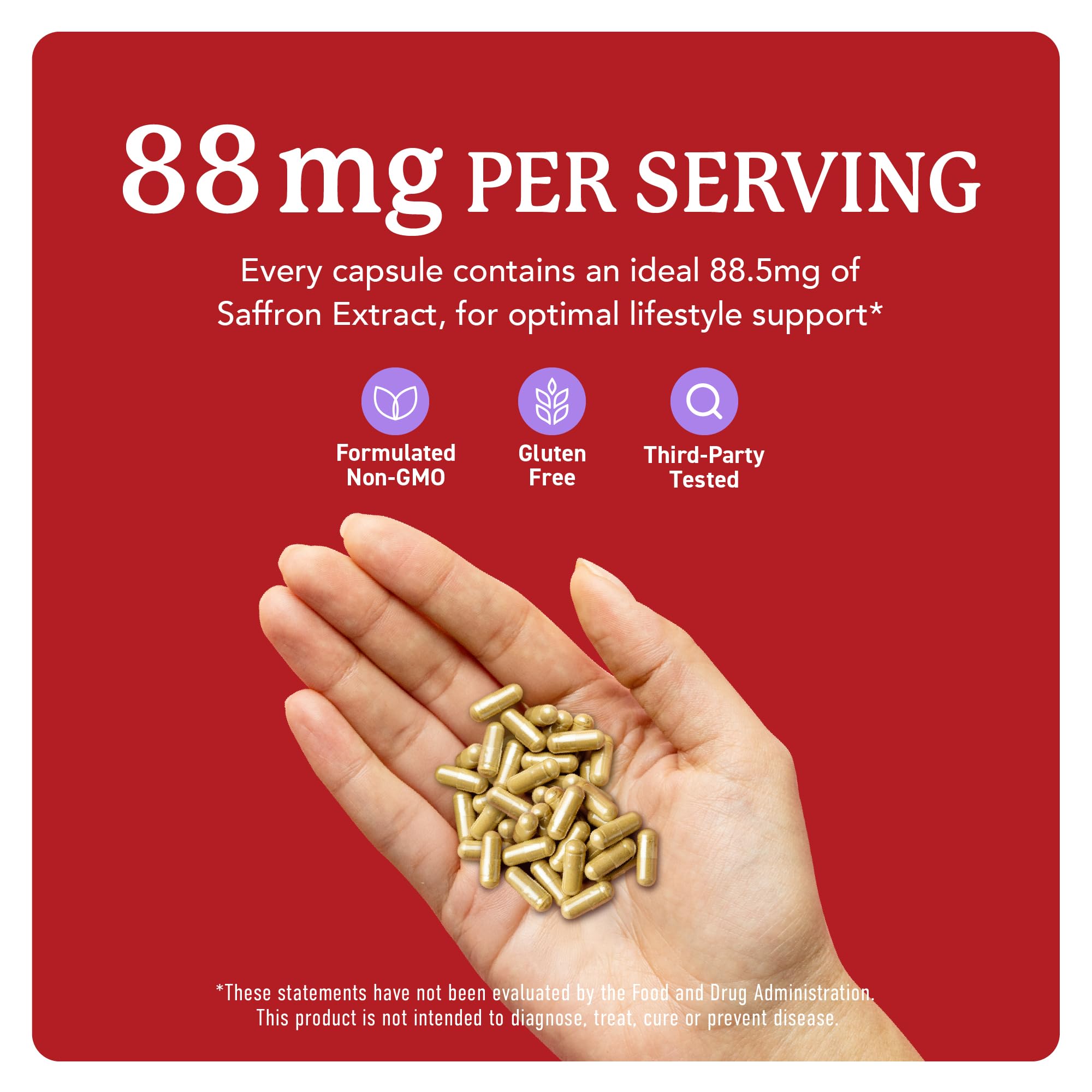 Saffron Supplements 88.5mg | 3-Month Supply | Pure Saffron Extract Capsules for Mood, Focus, Eye Health & Energy Balance Support | Crocus Sativus Extract | Gluten-Free & Non-GMO | 90 Capsules SMNutrition buy supplements canada
