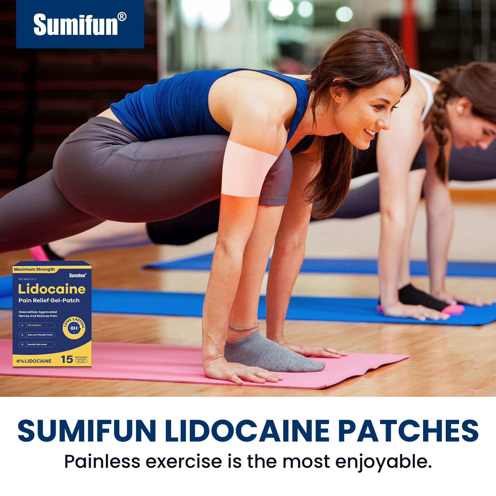 Sumifun 4% Lidocaine Pain Relief Patches 15 Counts Maximum Strength Numbing Gel Patch for Back Knee Neck Joint Ache Muscle Soreness Topical Analgesic Sumifun buy supplements canada