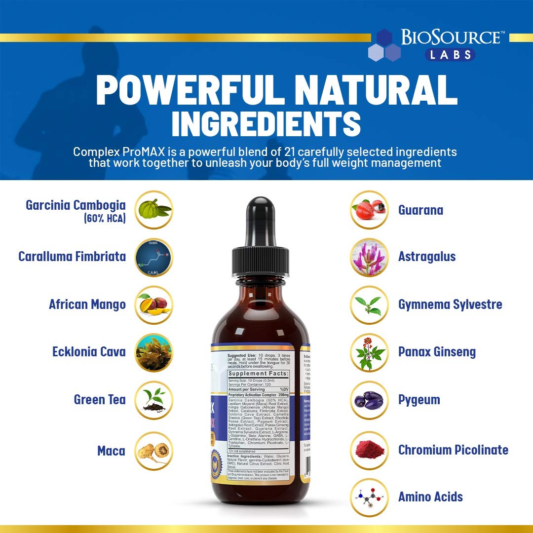BioSource Labs Complex ProMAX Premium Diet Drops (1 x 2 oz Bottle) BioSource Labs buy supplements canada