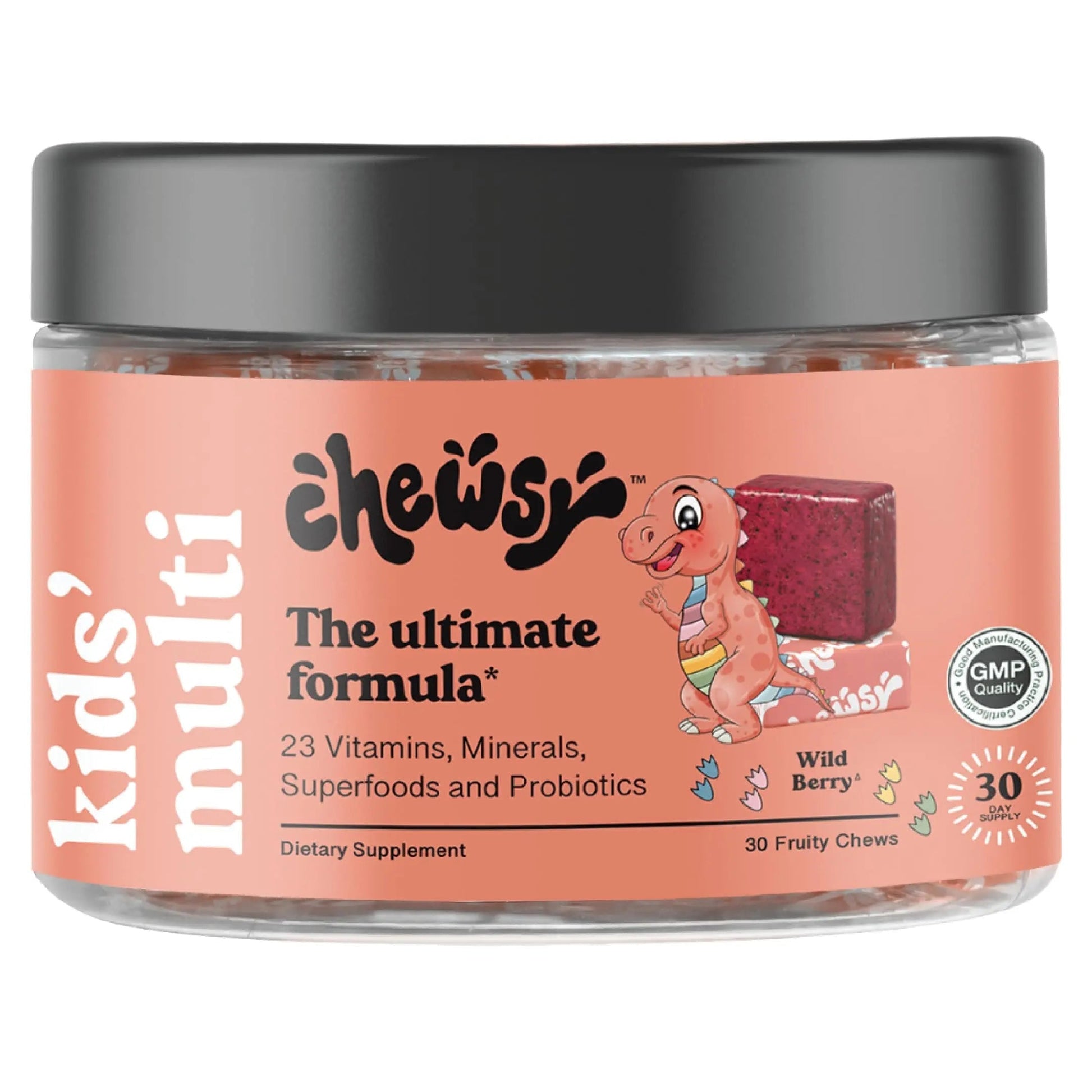 Chewsy Kids’ Multivitamin, Delicious Candy-Style Daily Vitamin Chews + Probiotics + Superfoods, Wild Berry Flavor Chewable Fruity Supplement Chews CHEWSY buy supplements canada