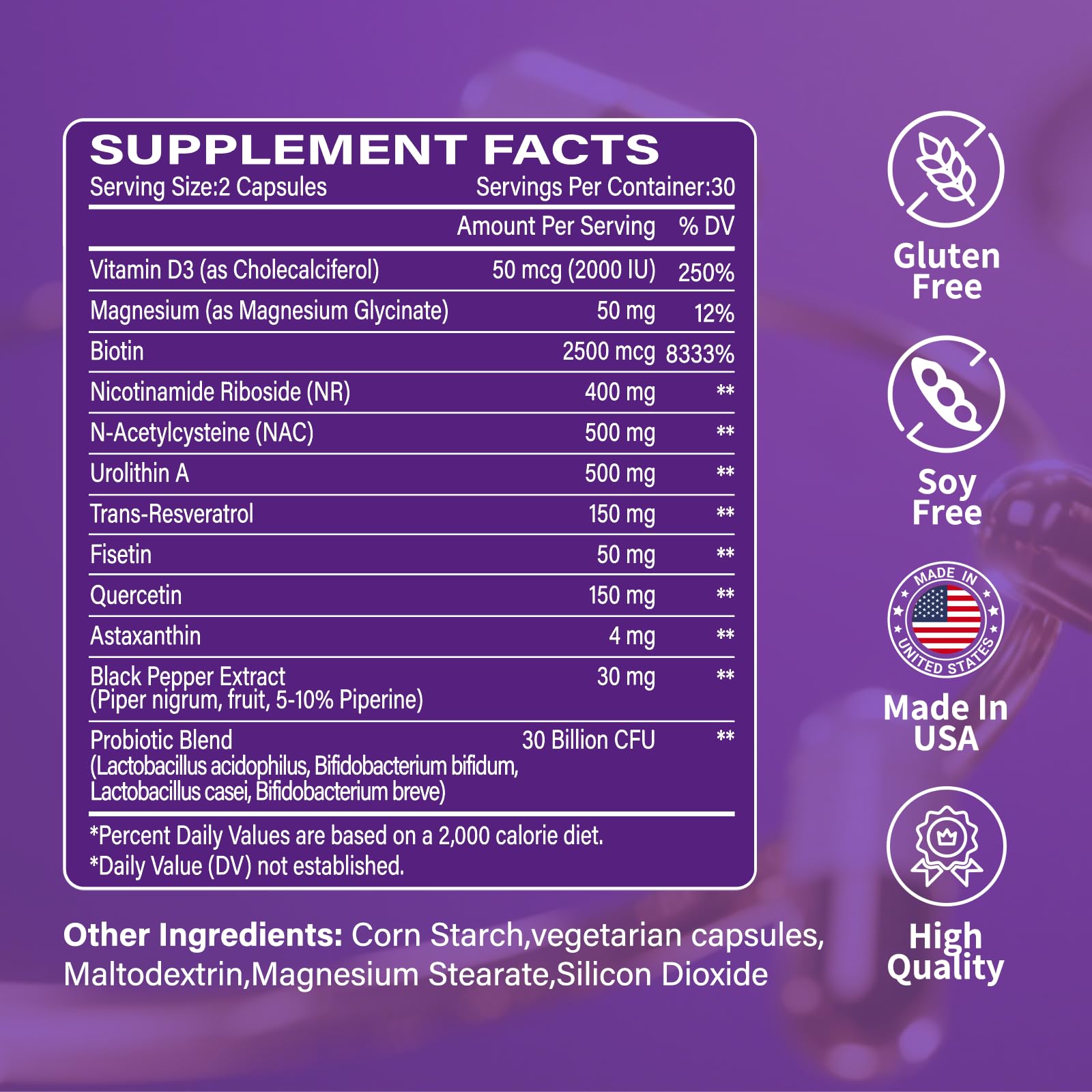 Ecliptron NAD+ Supplement for Women & Men 1800mg - Liposomal NAD Plus with Nicotinamide Riboside & Resveratrol, Anti-Aging | Mitochondrial Health | Radiant Skin - 60 Capsules Ecliptron buy supplements canada