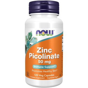 NOW Foods Supplements, Zinc Picolinate 50 mg, Supports Enzyme Functions*, Immune Support*, 120 Veg Capsules (Packaging may vary) NOW Foods buy supplements canada